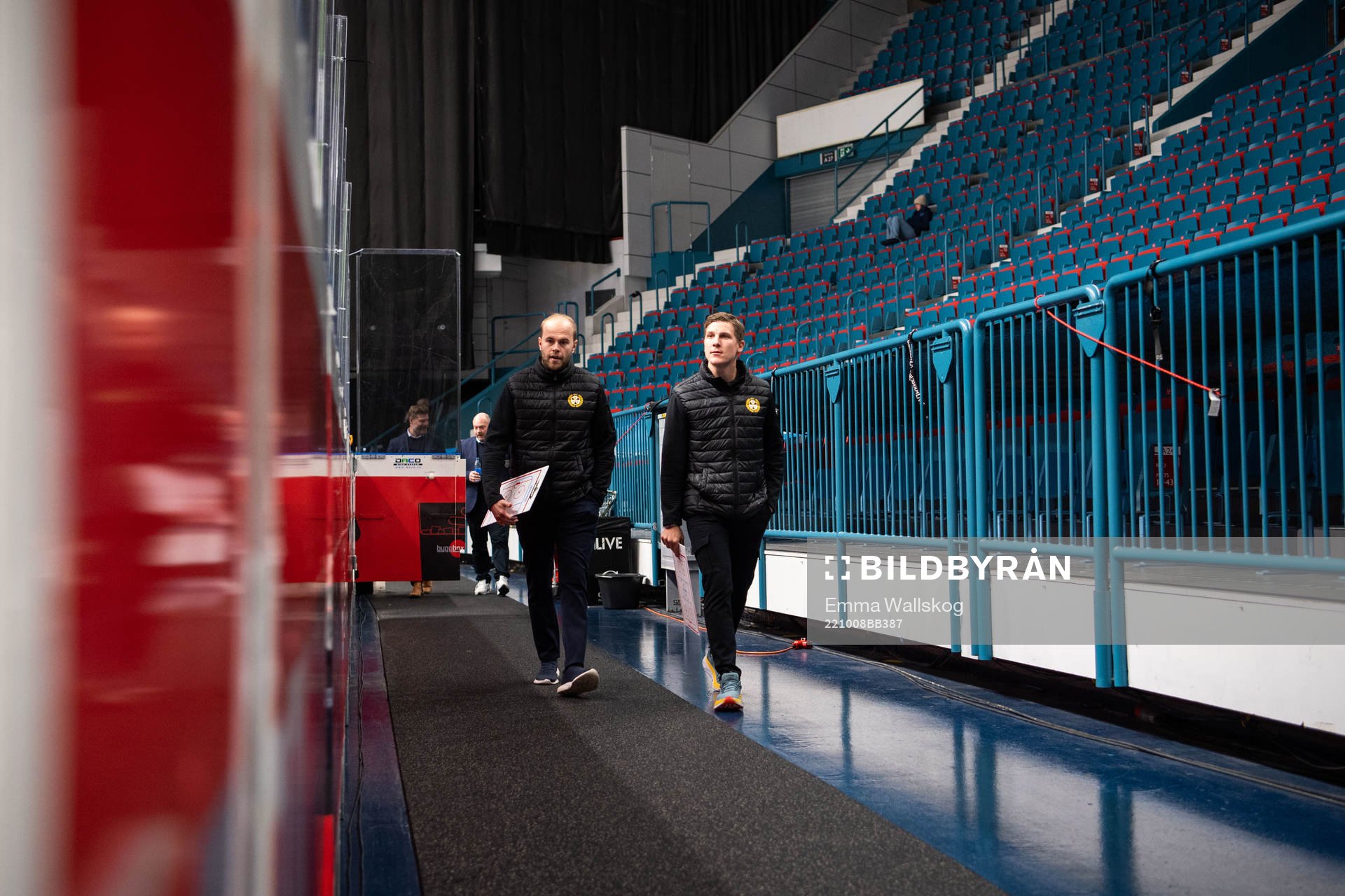 Brynäs tränare Filip Eriksson och assisterande tränare