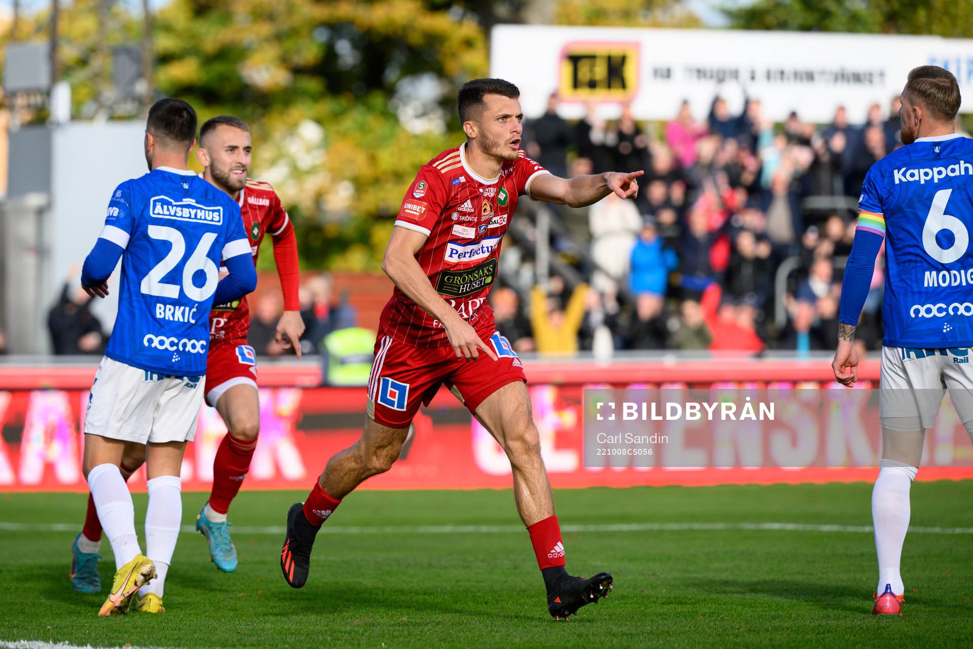 Skövdes Yoann Fellrath jublar