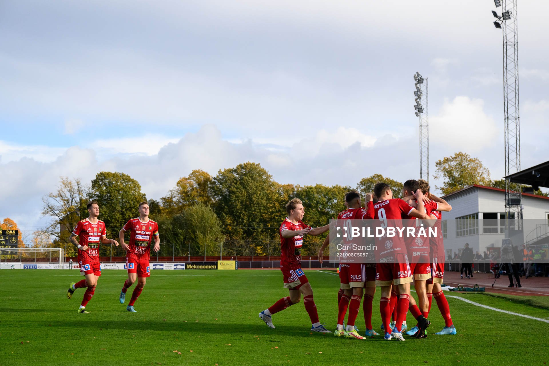Skövdes spelare jublar