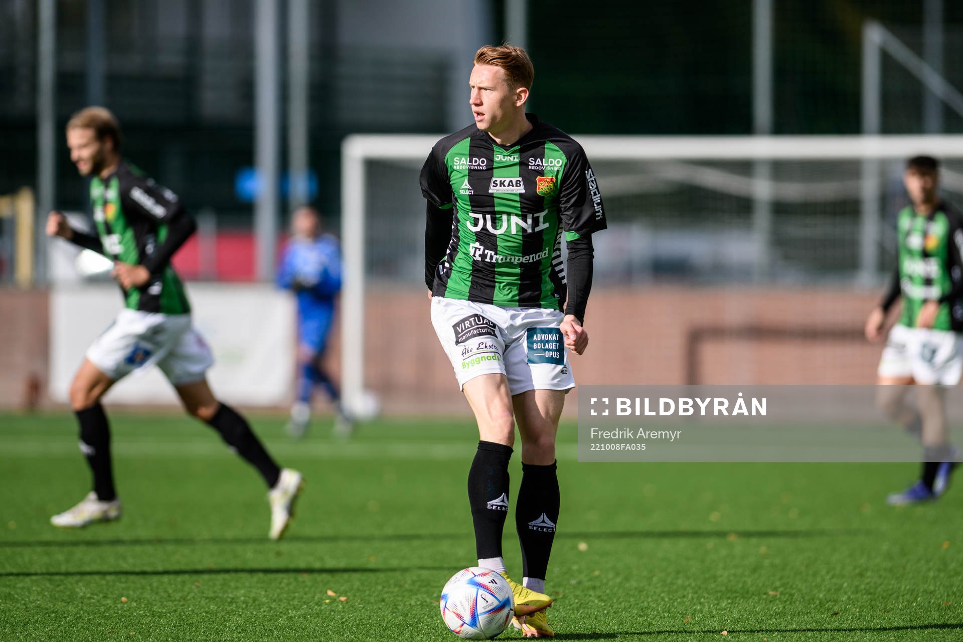 GAIS Julius Lindberg under fotbollsmatchen i Ettan södra mellan Qviding och GAIS den 8 oktober 2022 i Göteborg. 