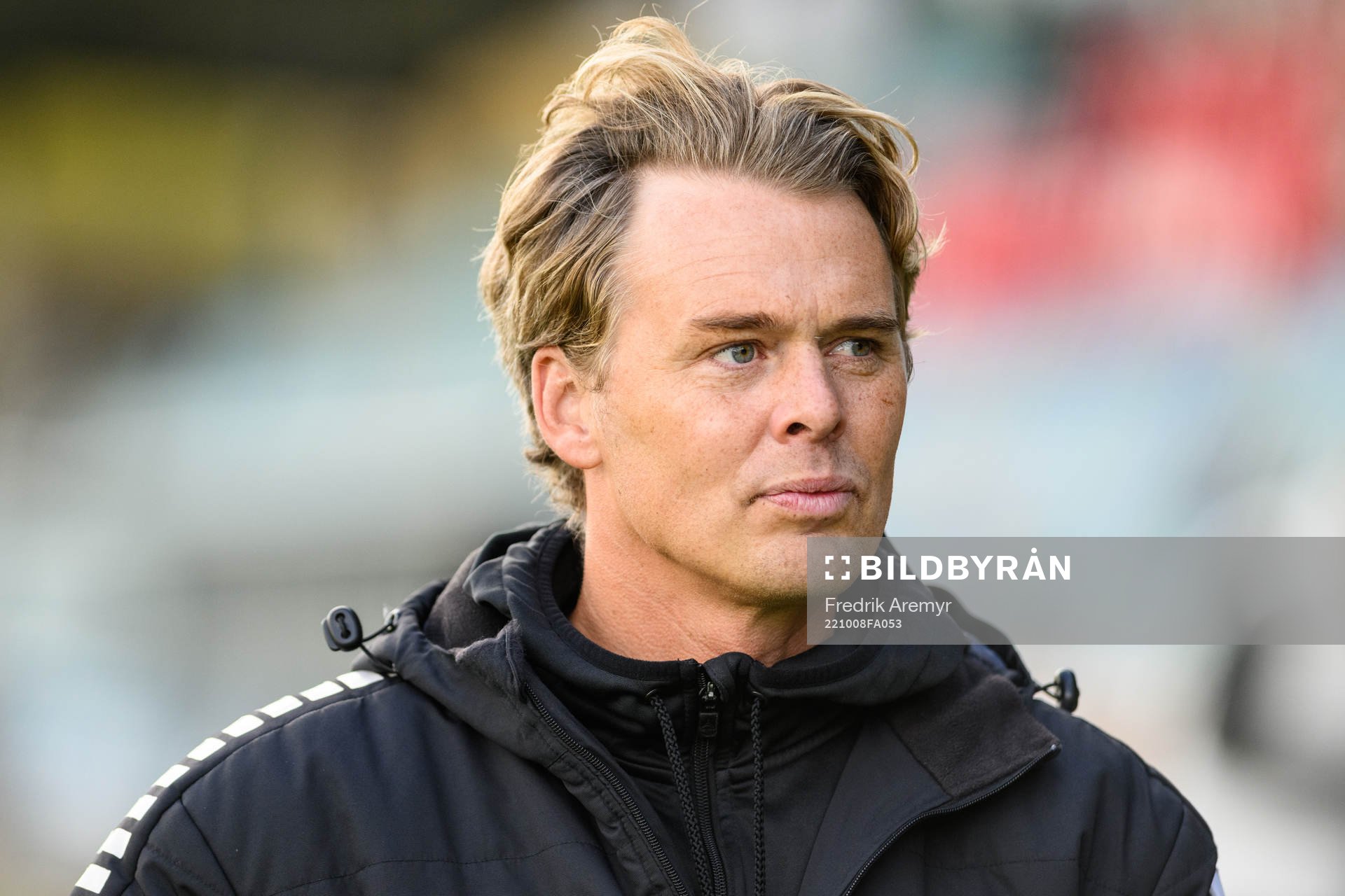 GAIS huvudtränare Fredrik Holmberg efter fotbollsmatchen i Ettan södra mellan Qviding och GAIS den 8 oktober 2022 i Göteborg. 