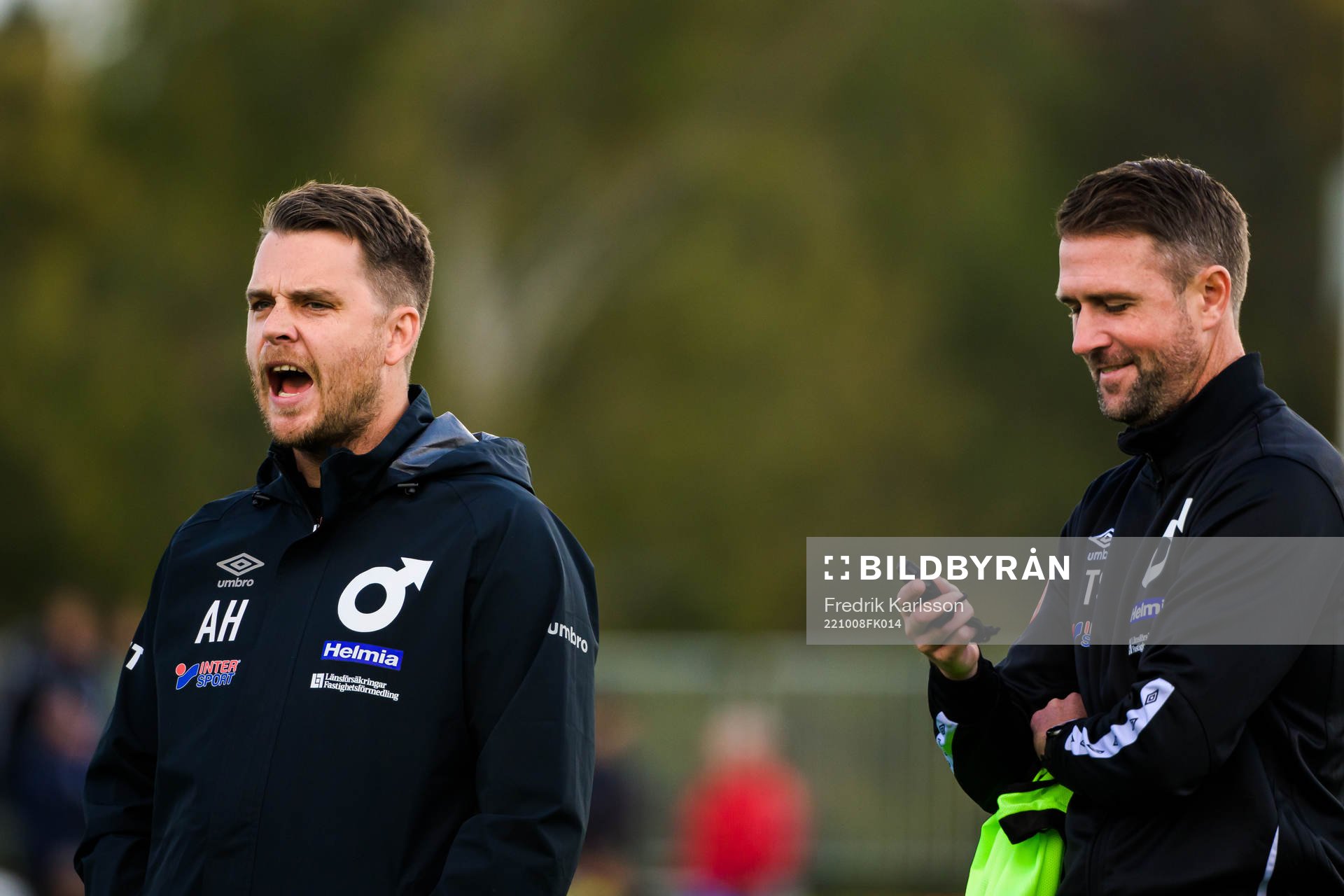 Degerfors tränare Andreas Holmberg och tränare Tobias