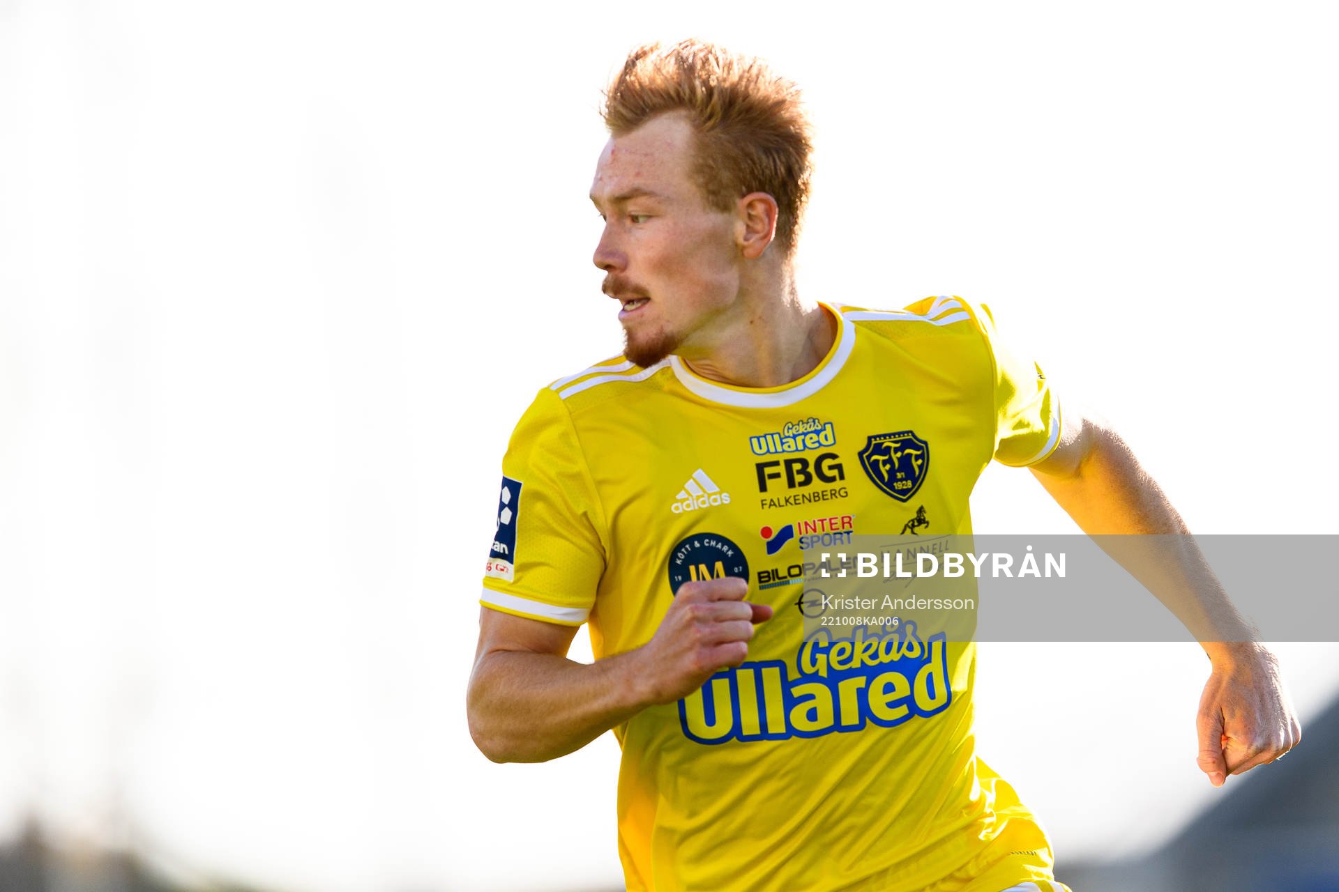 Falkenbergs Linus Borgström under fotbollsmatchen i Ettan södra mellan Falkenberg och Lindome den 8 oktober 2022 i Falkenberg. 