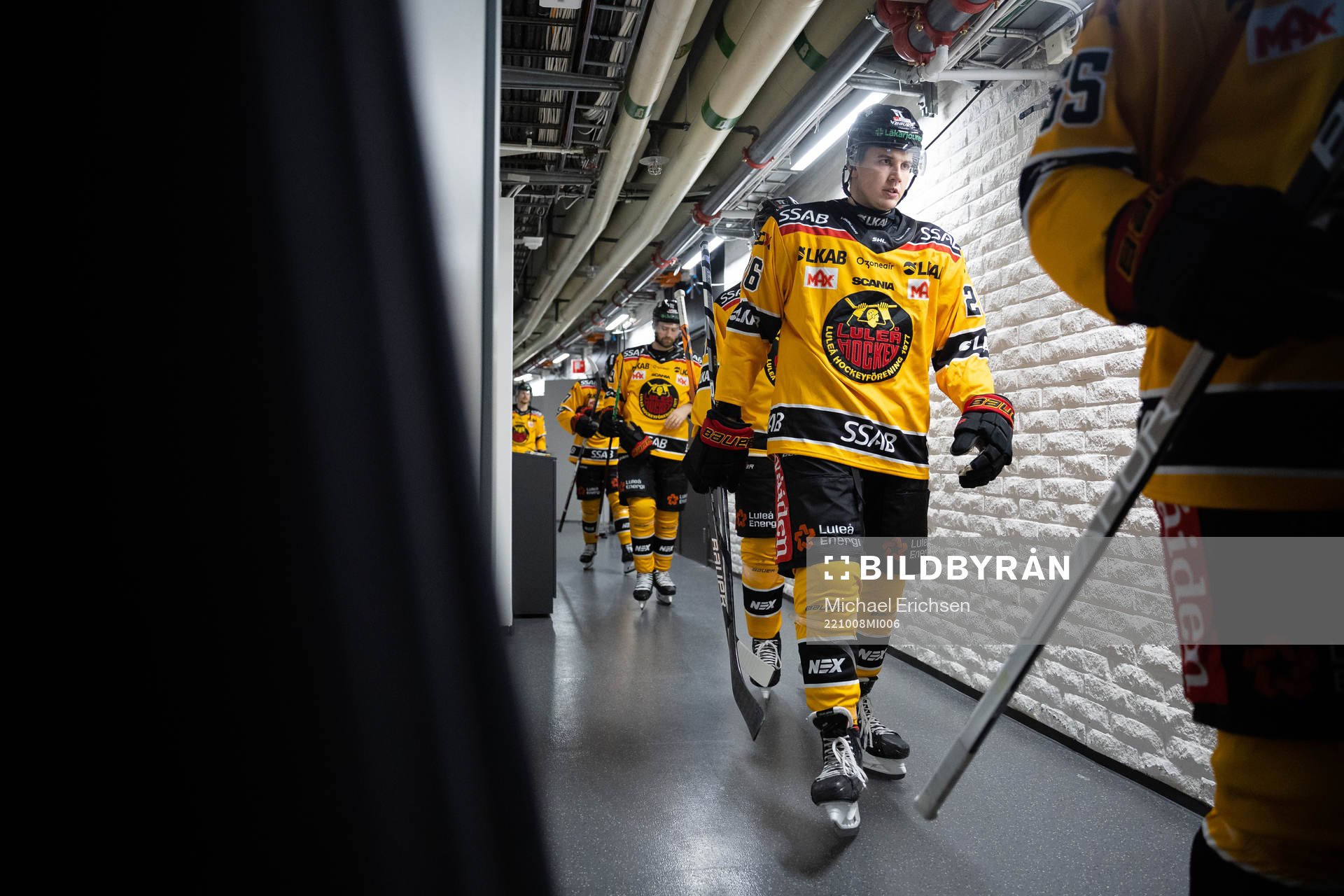 Luleås Radek Muzik  innan ishockeymatchen i SHL mellan