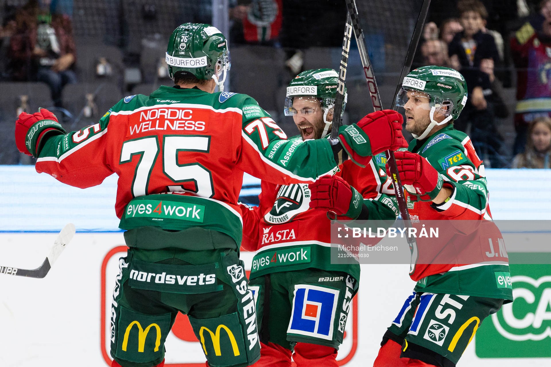 Frölundas Anthony Greco jublar
