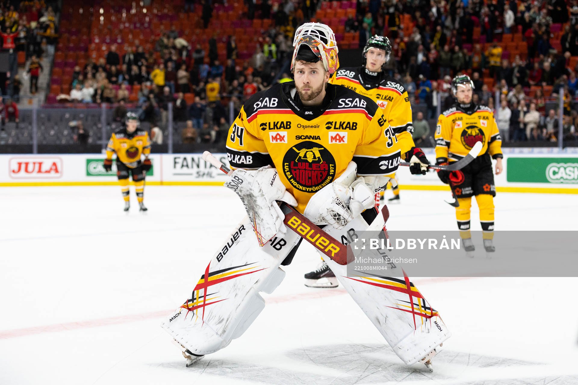 Luleås målvakt Joel Lassinantti deppar