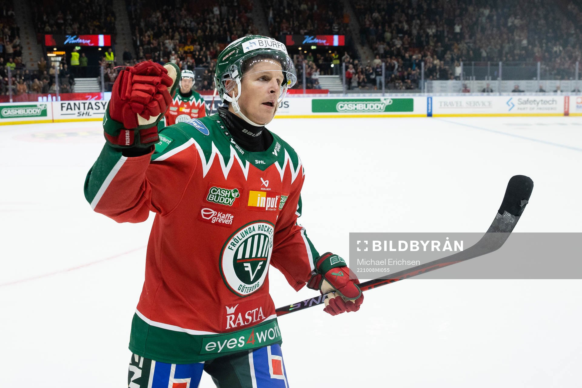 Frölundas Max Friberg jublar