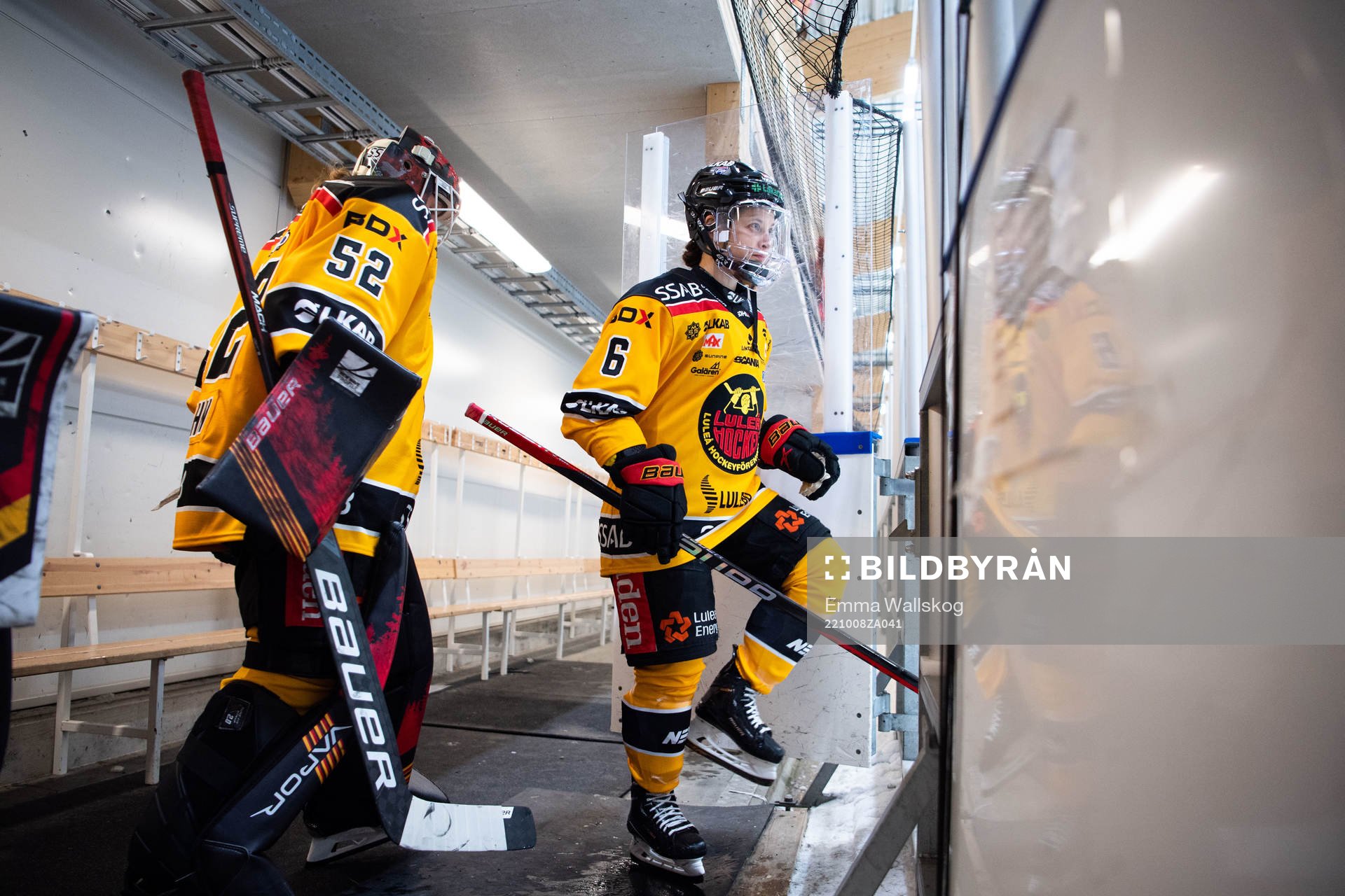 Luleås målvakt Sara Grahn och Jenni Hiirkoski