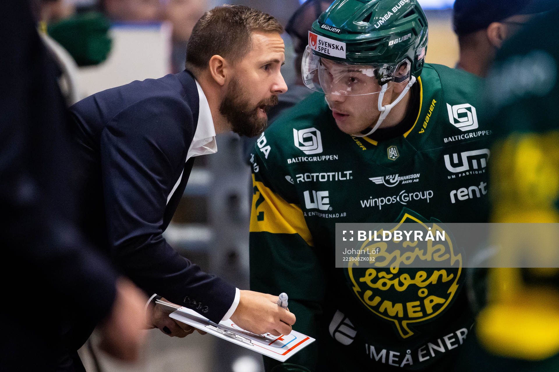 Björklövens tränare Viktor Stråhle