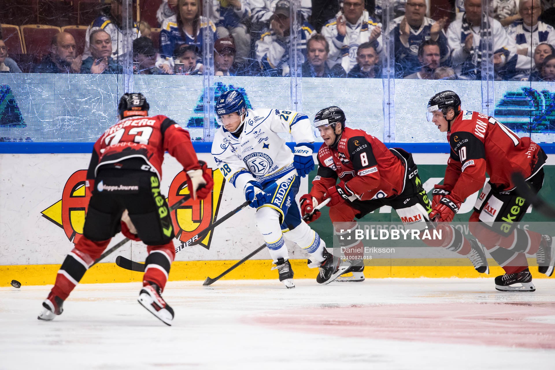 Leksands Justin Glenn Kloos och Malmö Redhawkss Johan