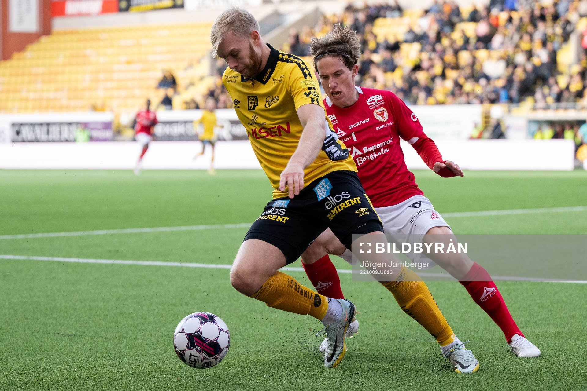 Elfsborgs Sveinn Guðjohnsen och Kalmars Johan Karlsson