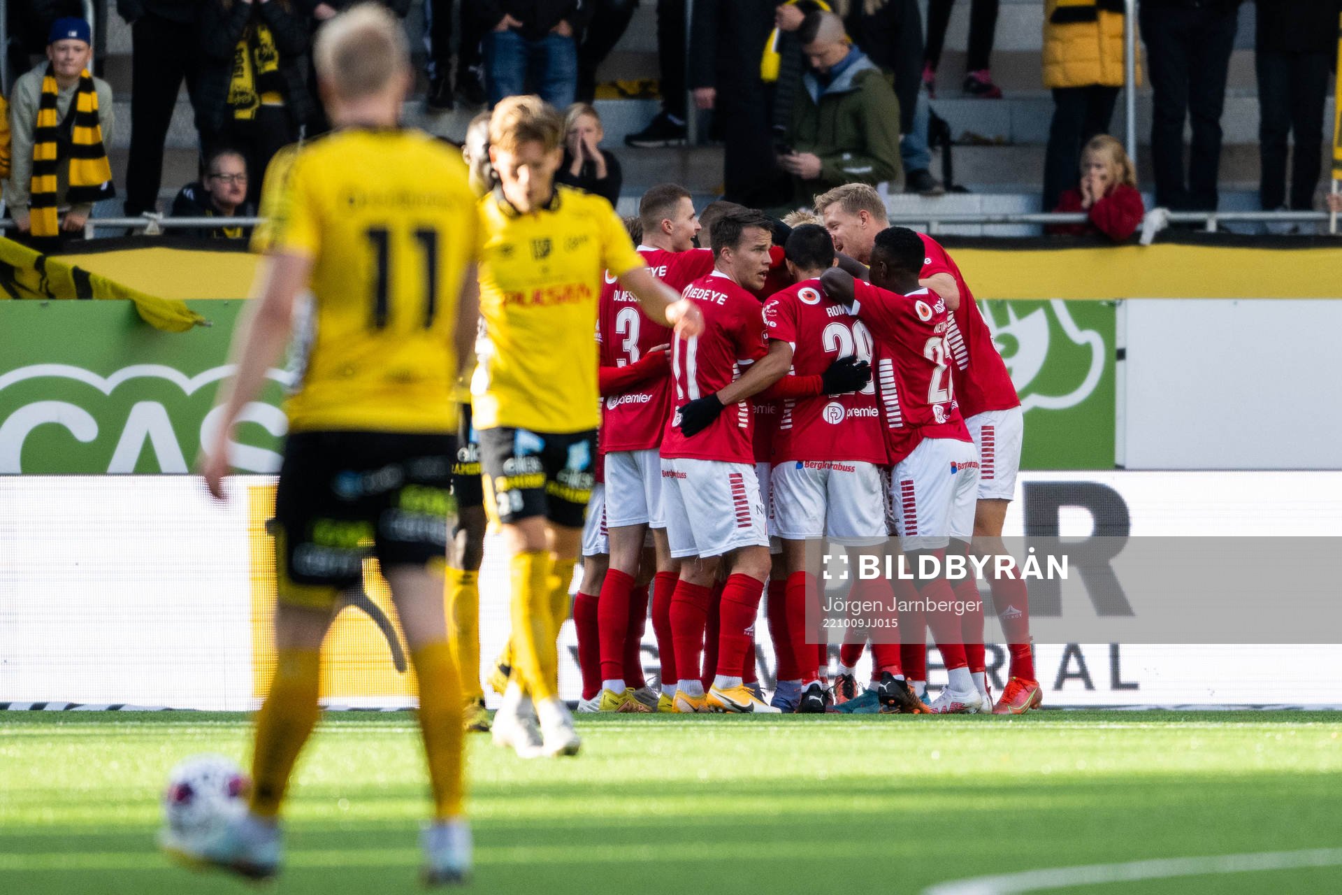 Kalmars spelare jublar