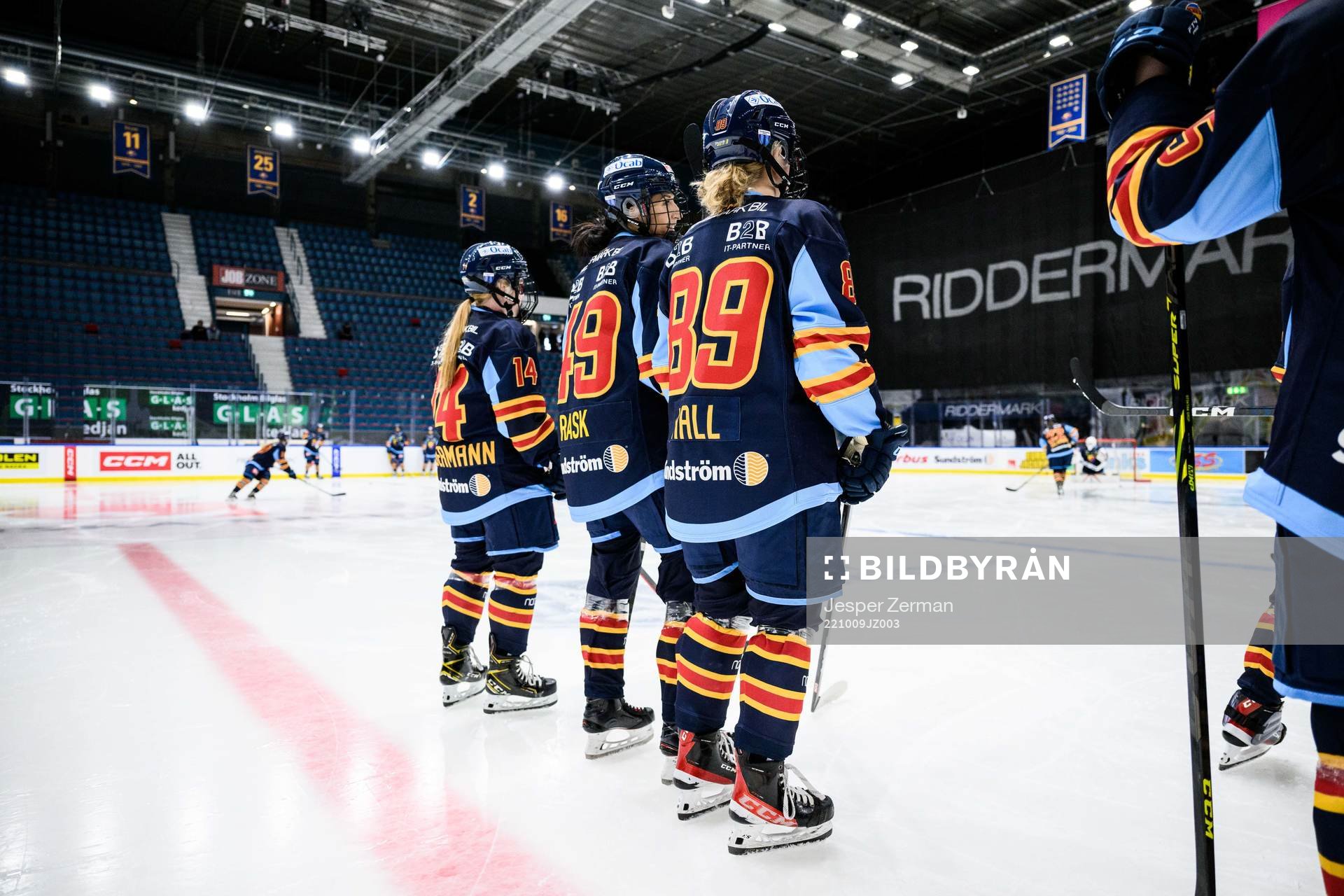 Djurgårdens Alexis Mauermann, Fanny Rask och Nicole Hall