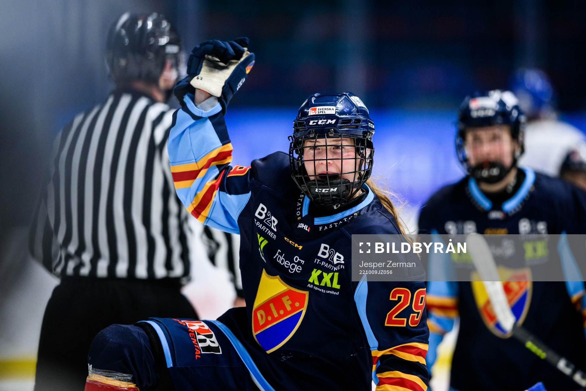 Djurgårdens Maria Lindberg jublar