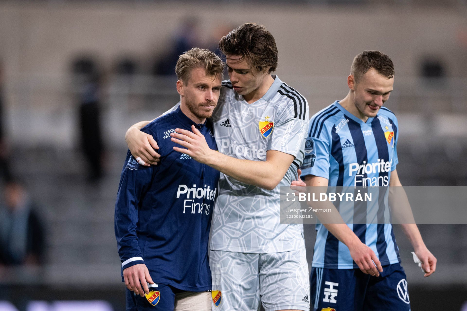 Djurgårdens Rasmus Schuller och målvakt Jacob Widell