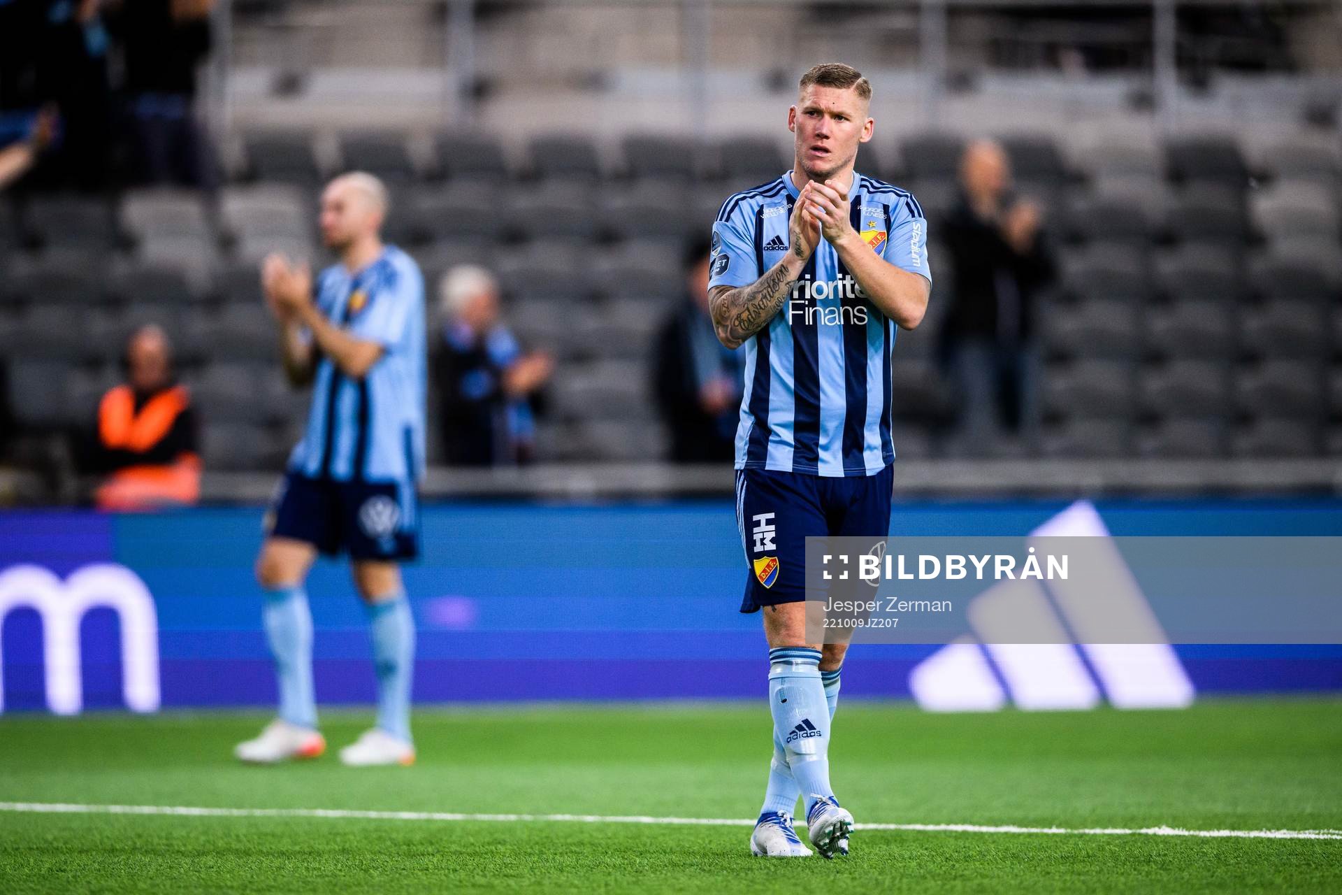 Djurgårdens Victor Edvardsen deppar