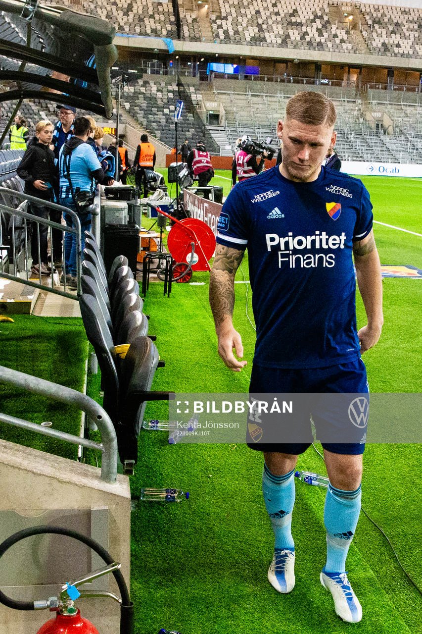 Djurgårdens Victor Edvardsen deppar