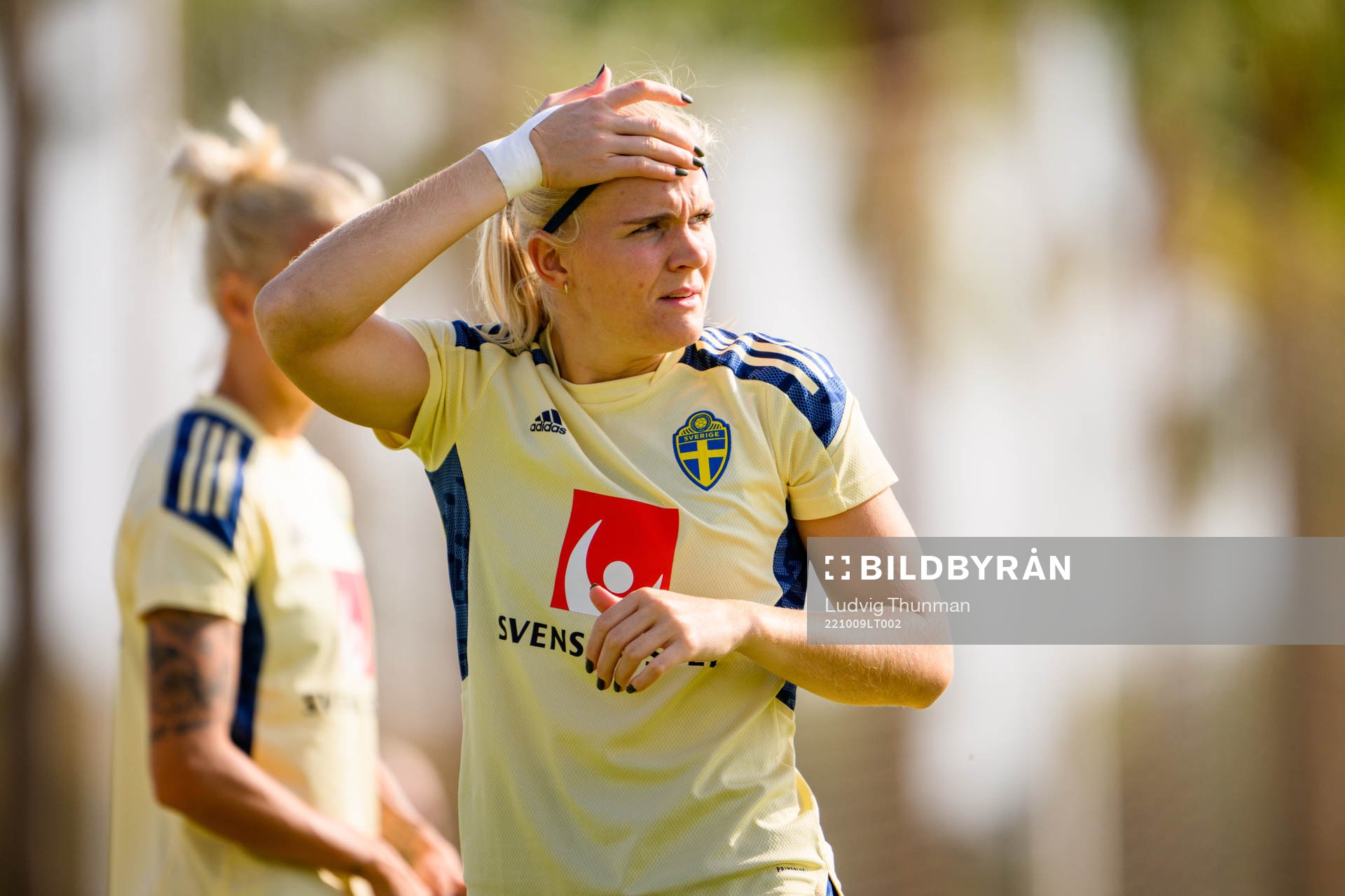 Goalkeeper Emma Holmgren of the Swedish women's national