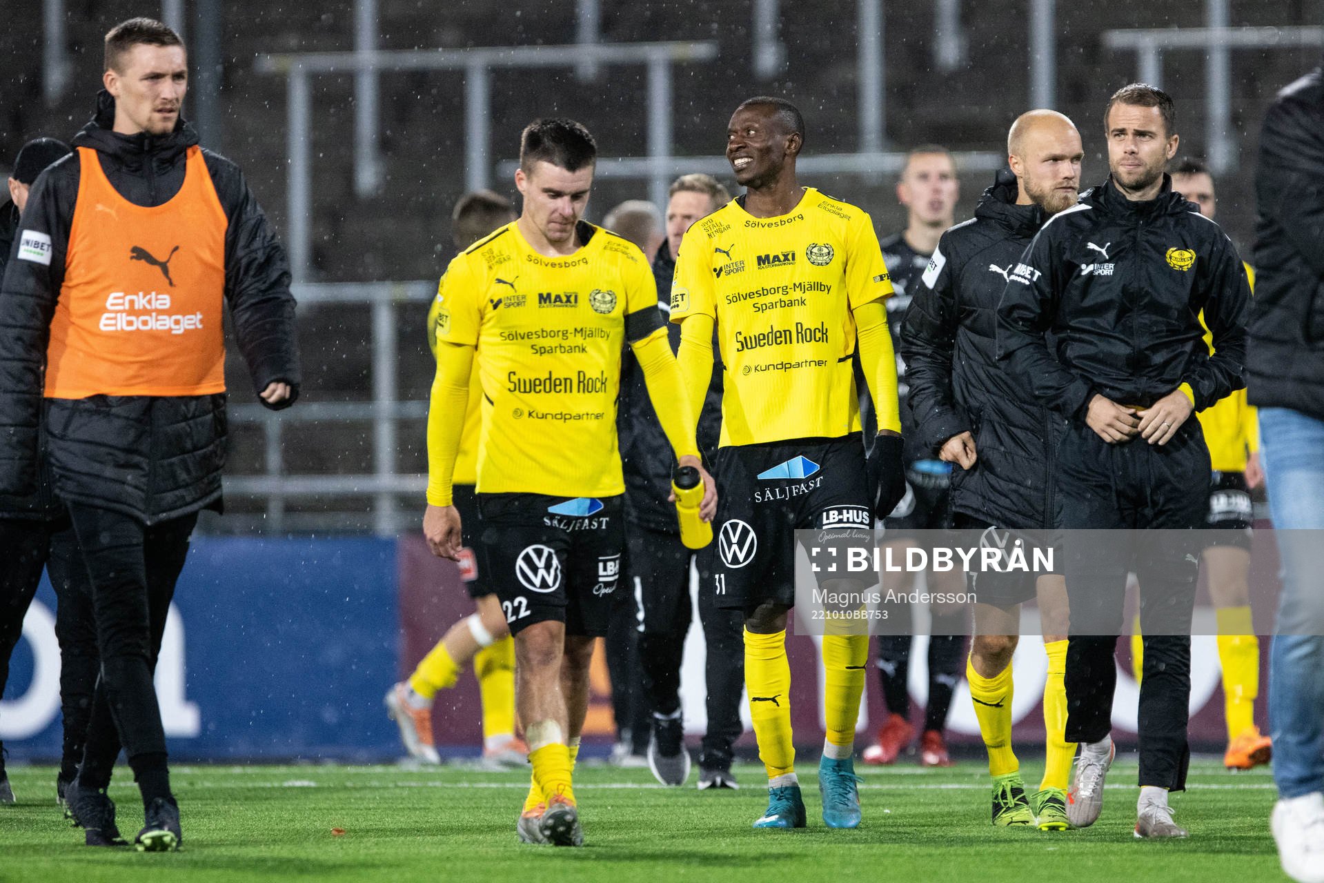 Mjällbys Jesper Gustavsson och Silas Nwankwo