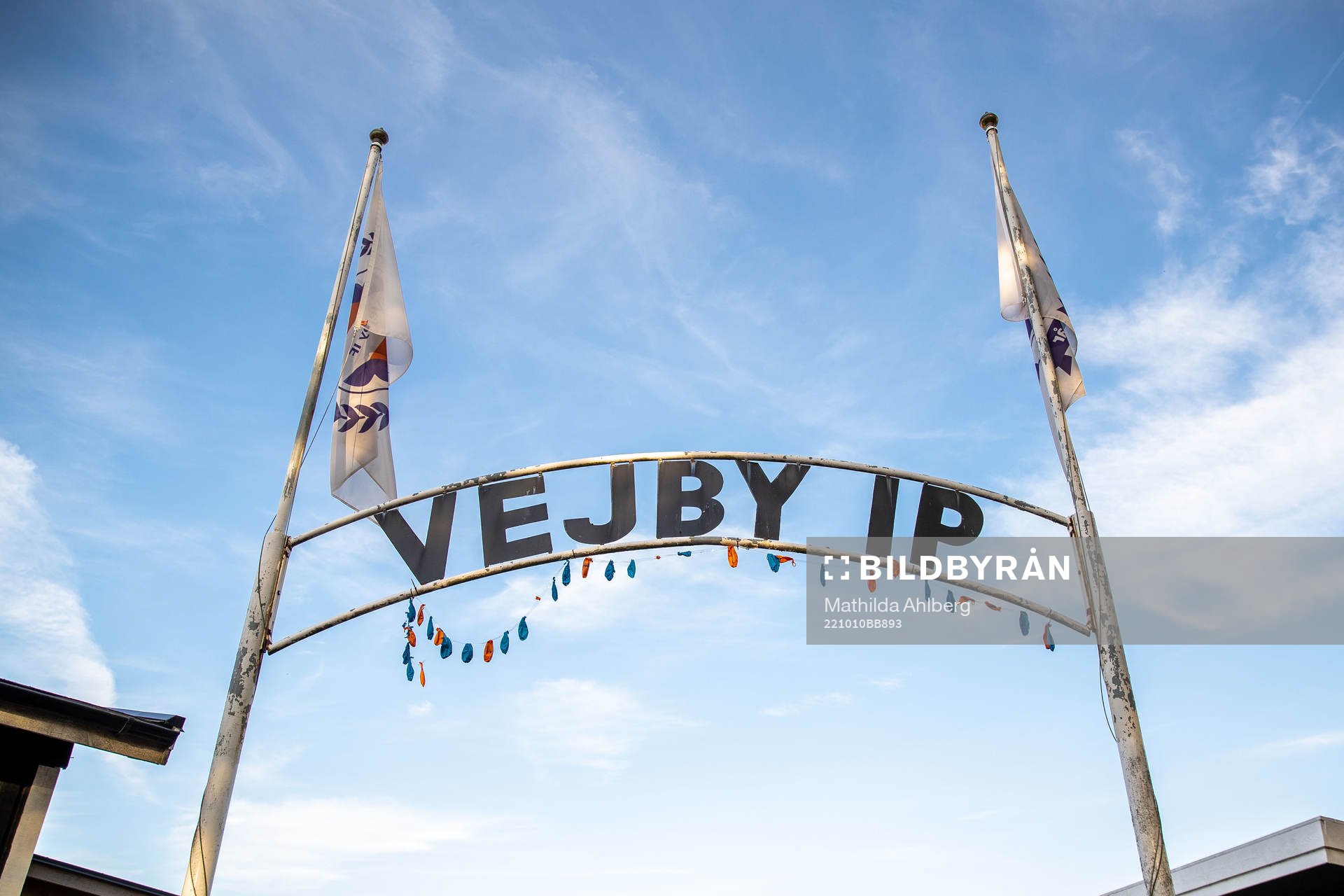 Exteriör av Vejby idrottsplats under en träning med Vejby IF den 10 oktober 2022 i Vejby. 