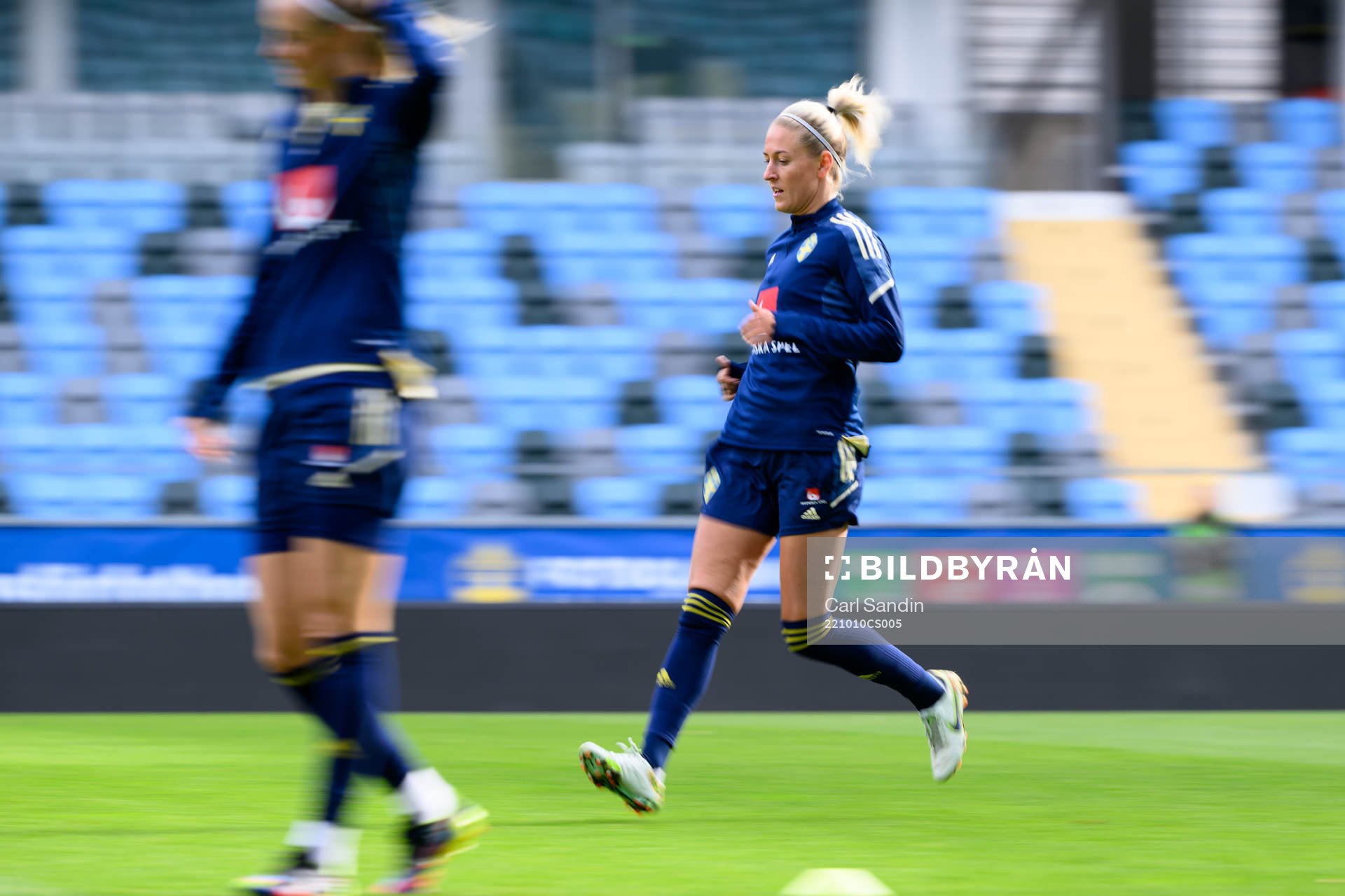 Emma Kullberg of the Swedish women's national football team during training session on October 10, 2022 in Göteborg. 