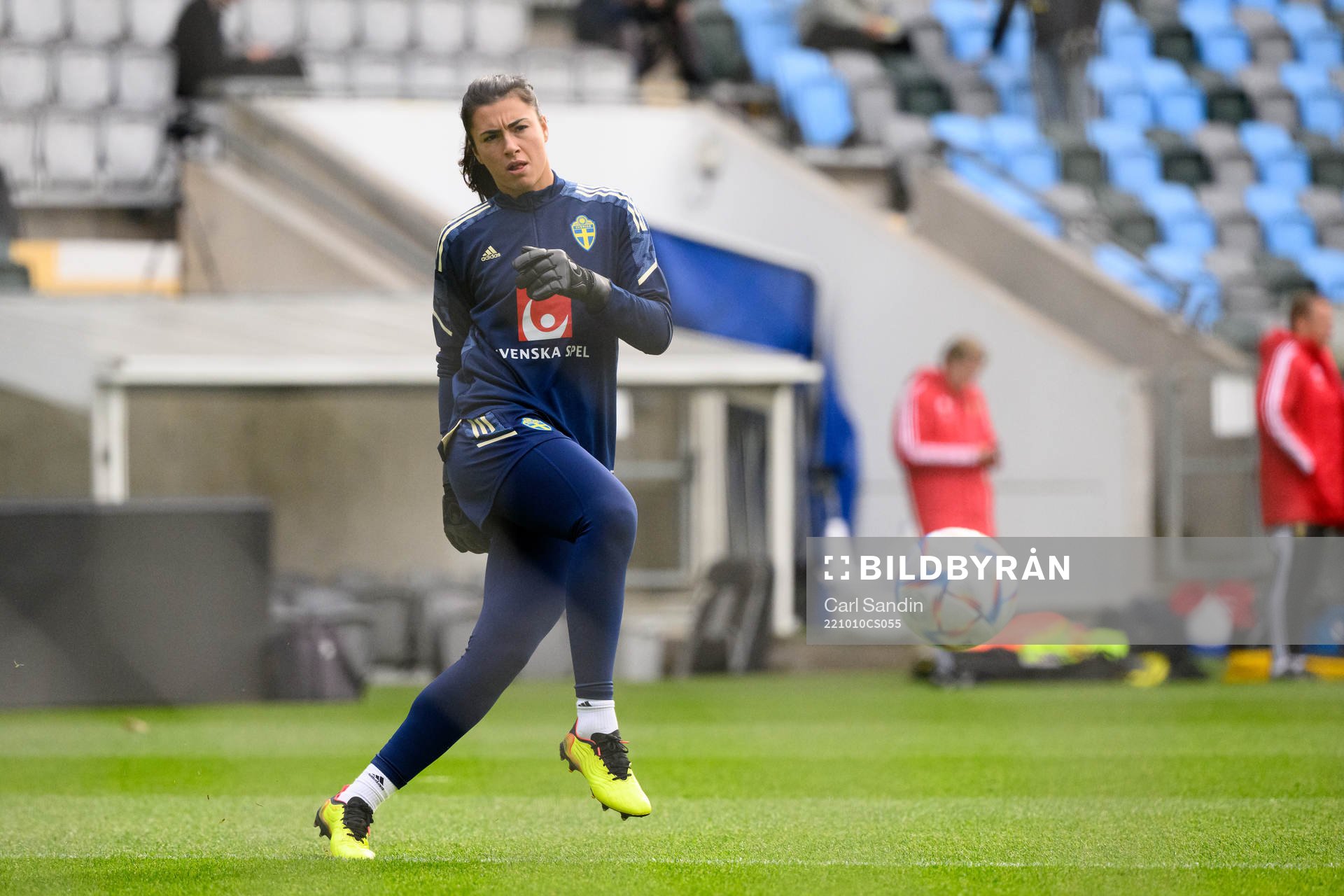 Goalkeeper Zecira Musovic of the Swedish women's national