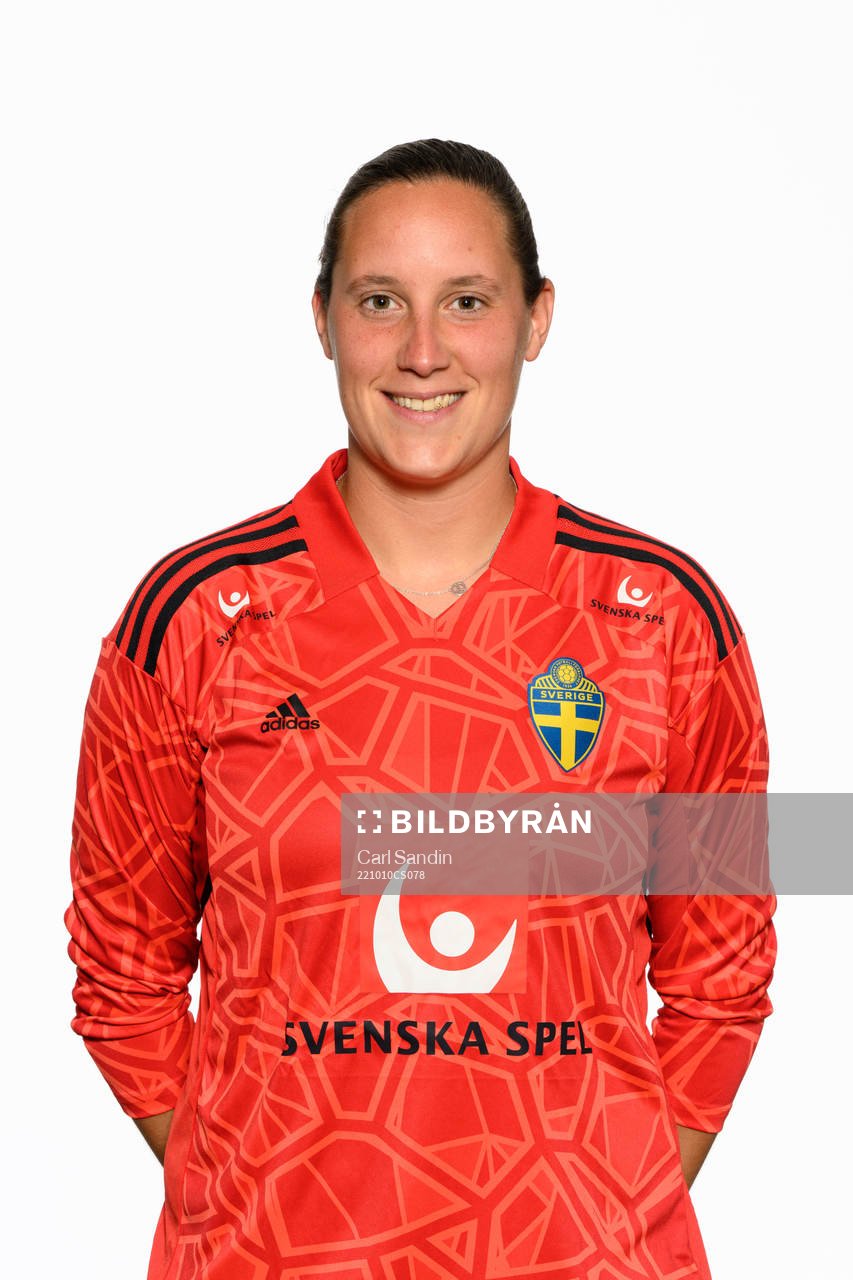 Goalkeeper Emma Lind of the Swedish women's national