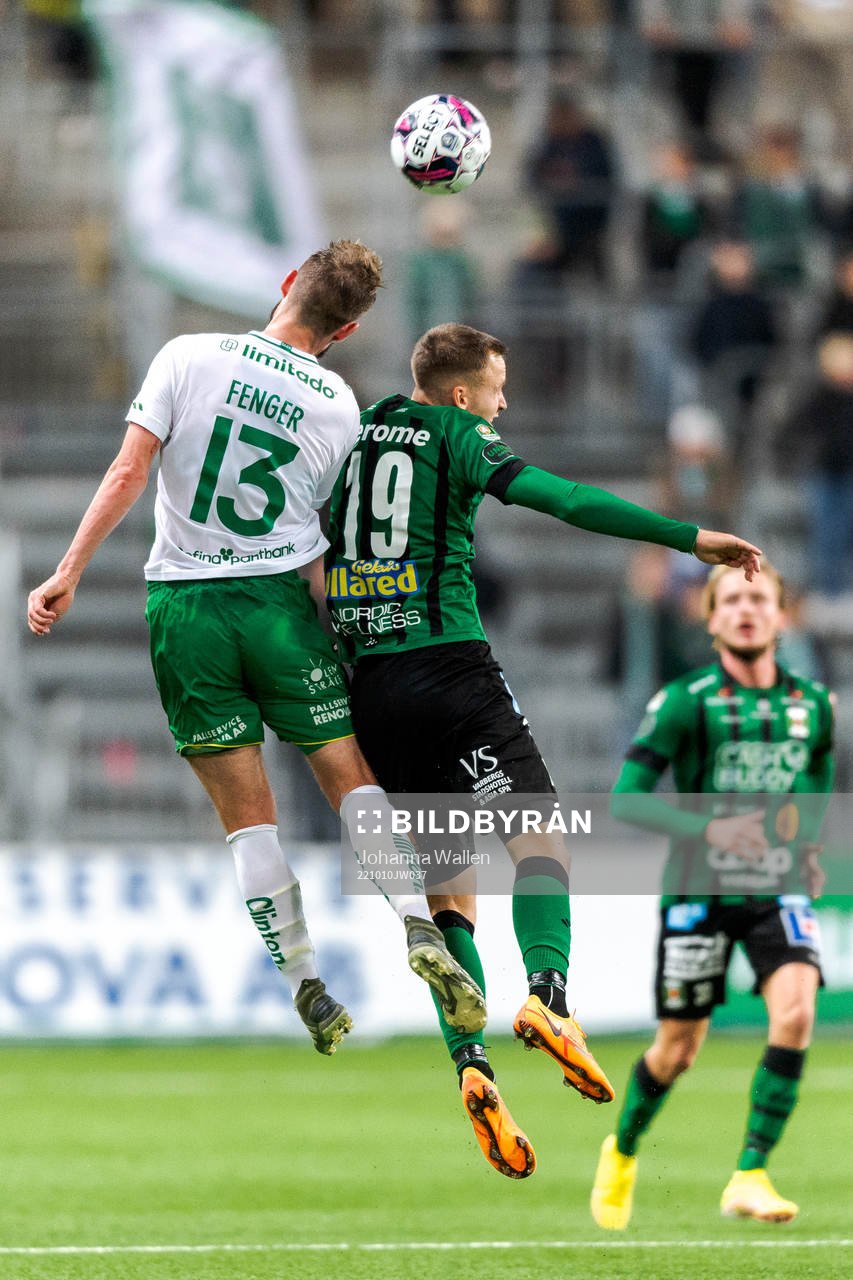 Hammarbys Mads Fenger Nielsen och Varbergs Filip Bohman