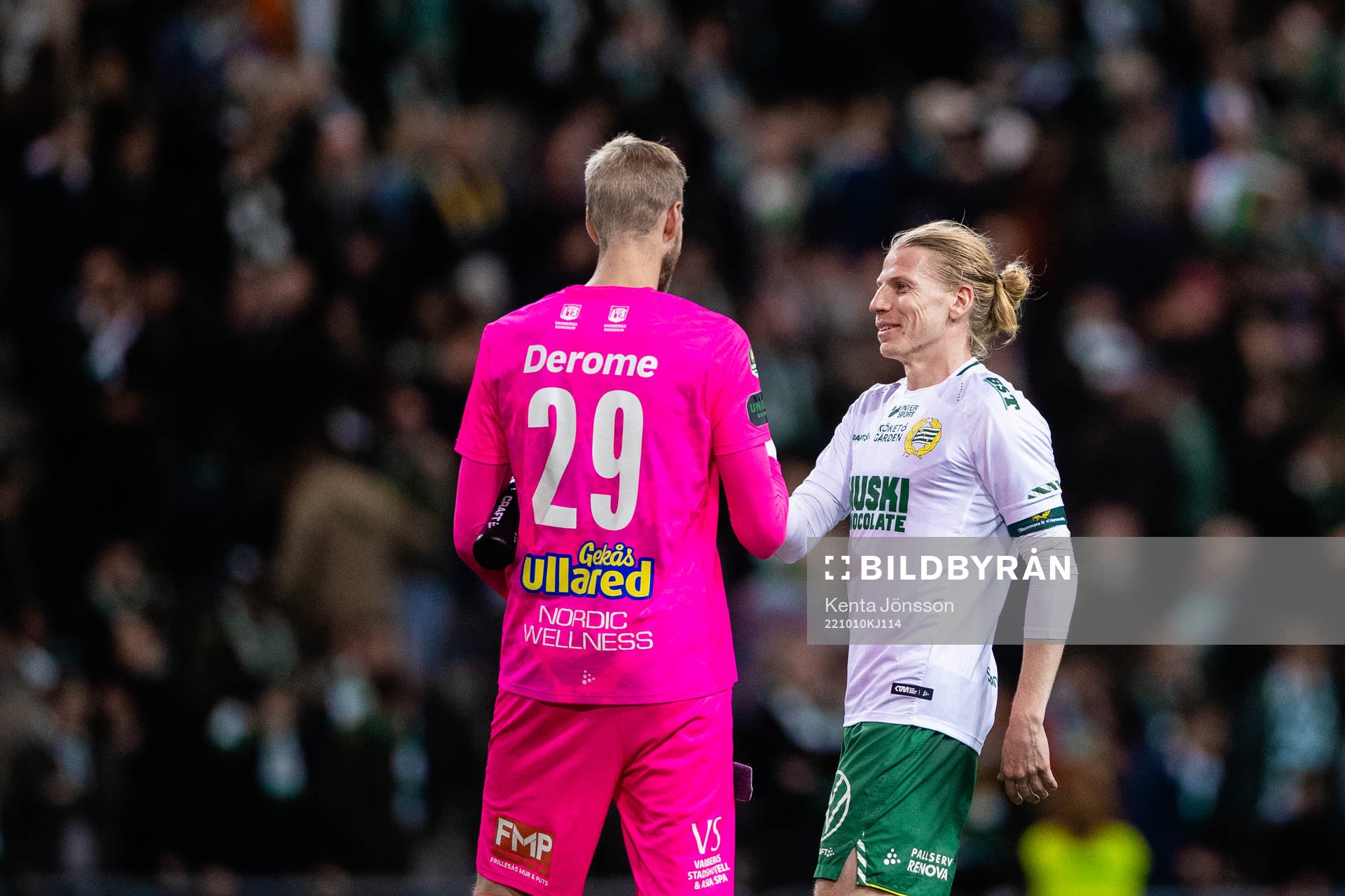 Varbergs målvakt Fredrik Andersson och Hammarbys Gustav