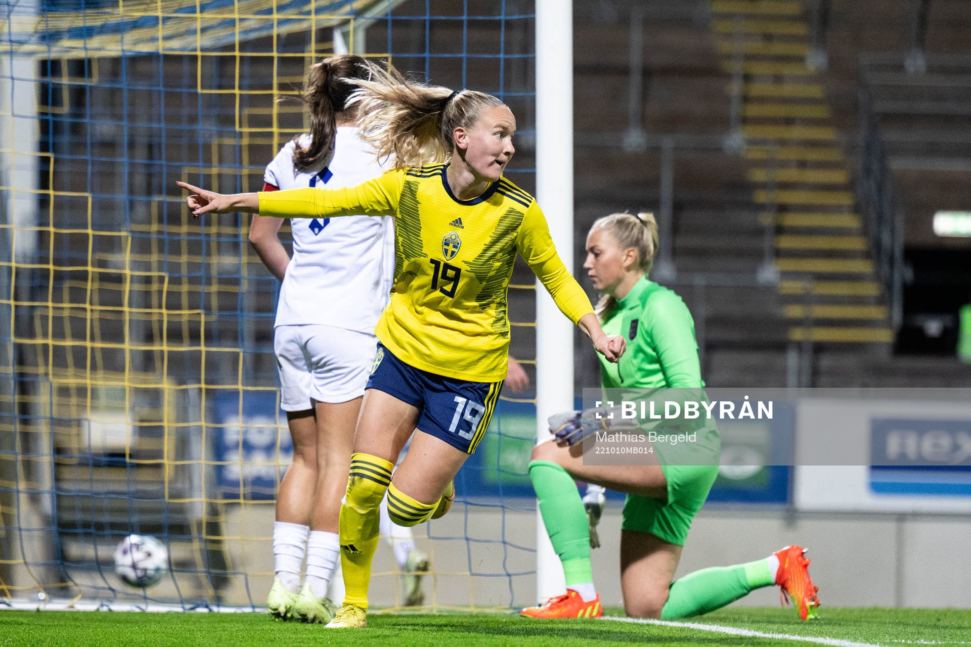 Matilda Vinberg of Sweden celebrates