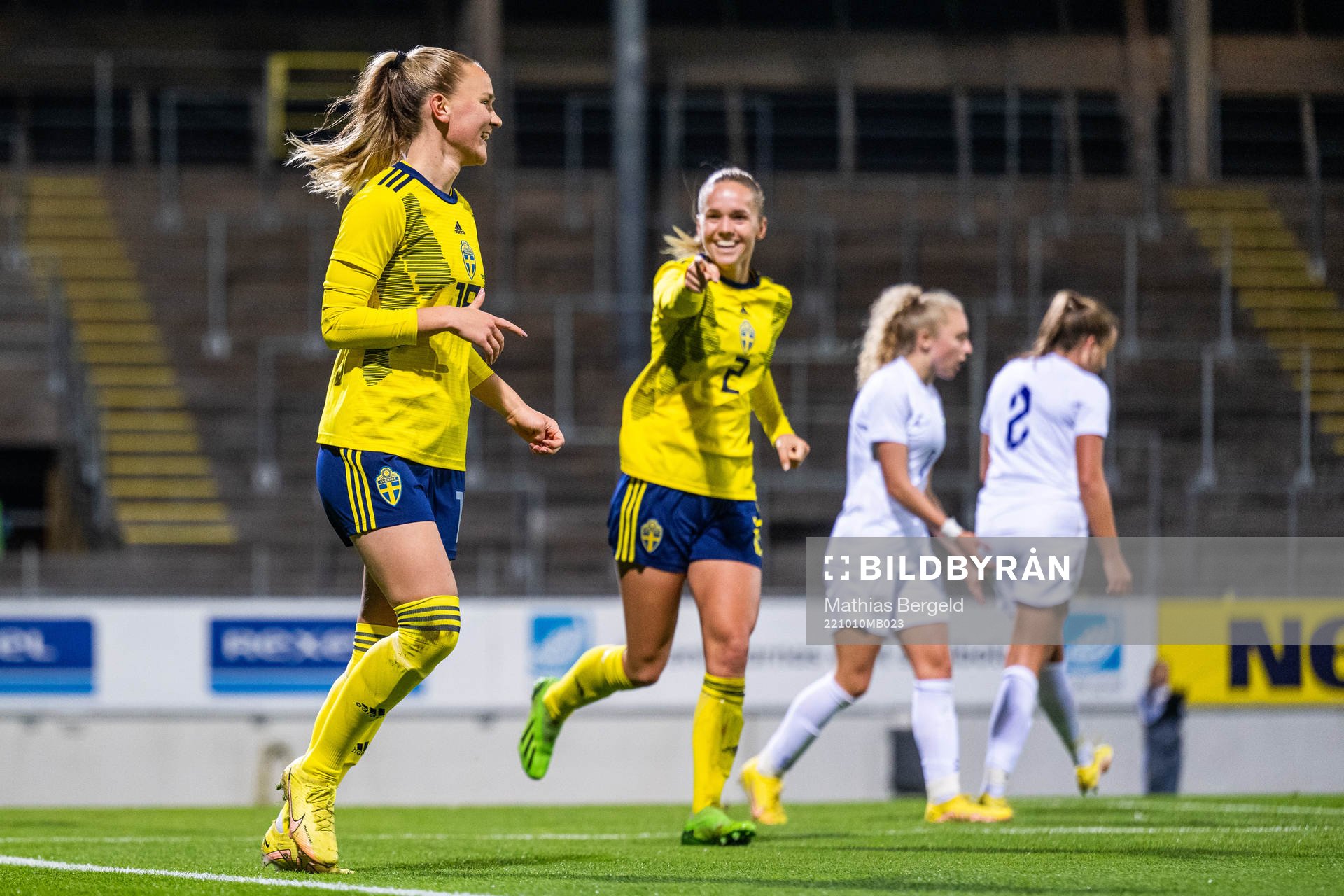 Matilda Vinberg of Sweden celebrates