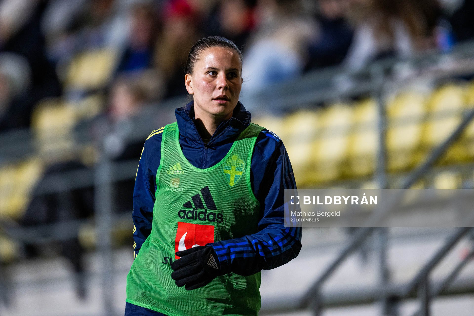 Josefin Harrysson of Sweden during the international friendly U23 football match between Sweden and England on October 10, 2022 in Falkenberg.