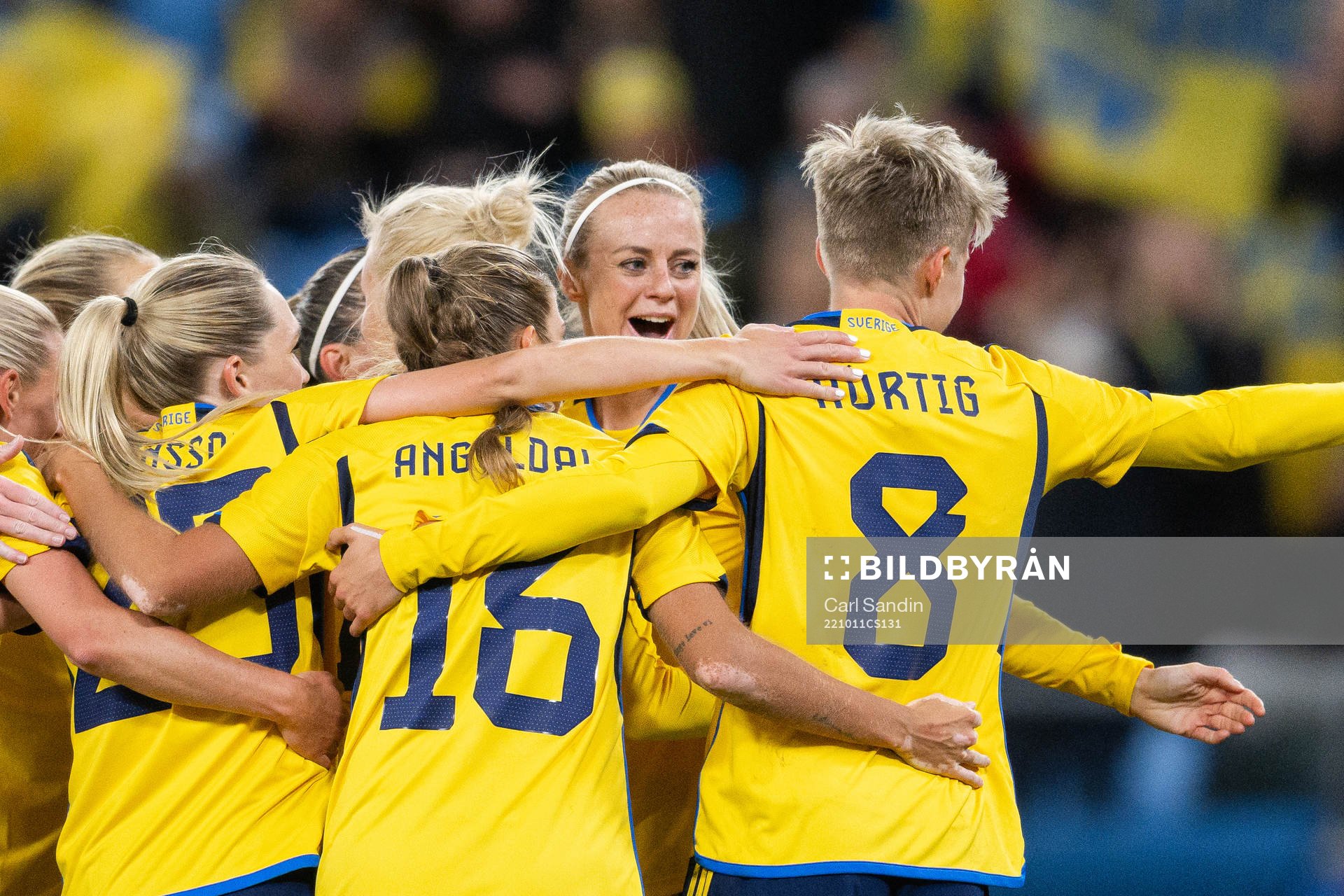 Amanda Ilestedt of Sweden celebrates the 2-0 goal