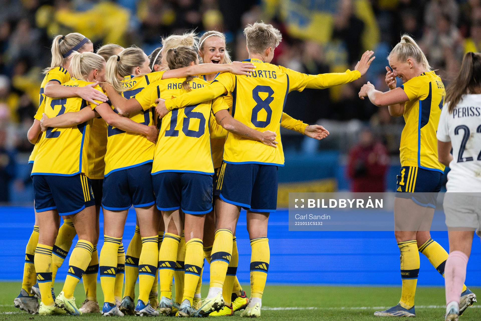 Amanda Ilestedt of Sweden celebrates the 2-0 goal