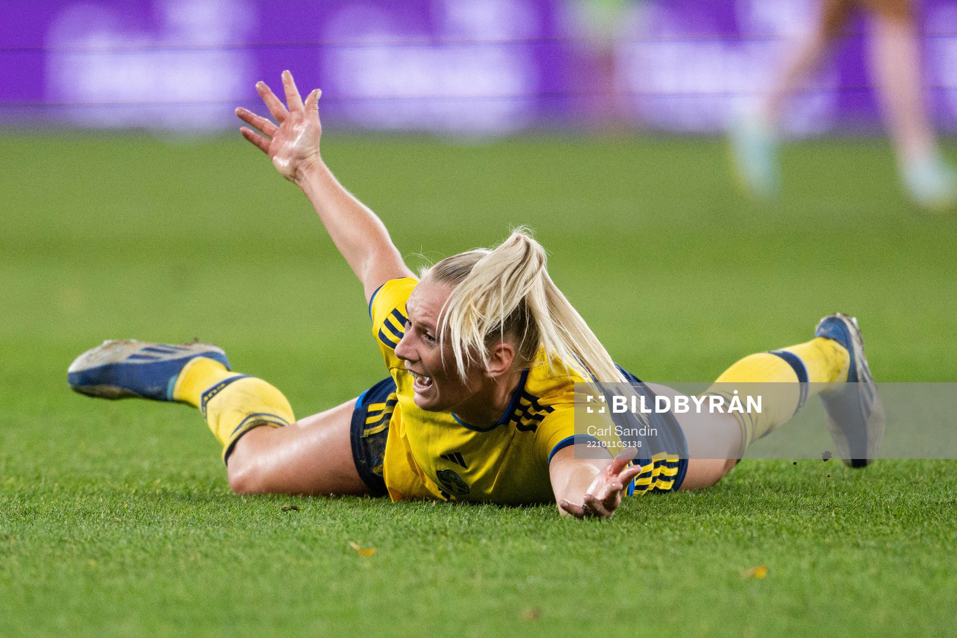 Stina Blackstenius of Sweden reacts