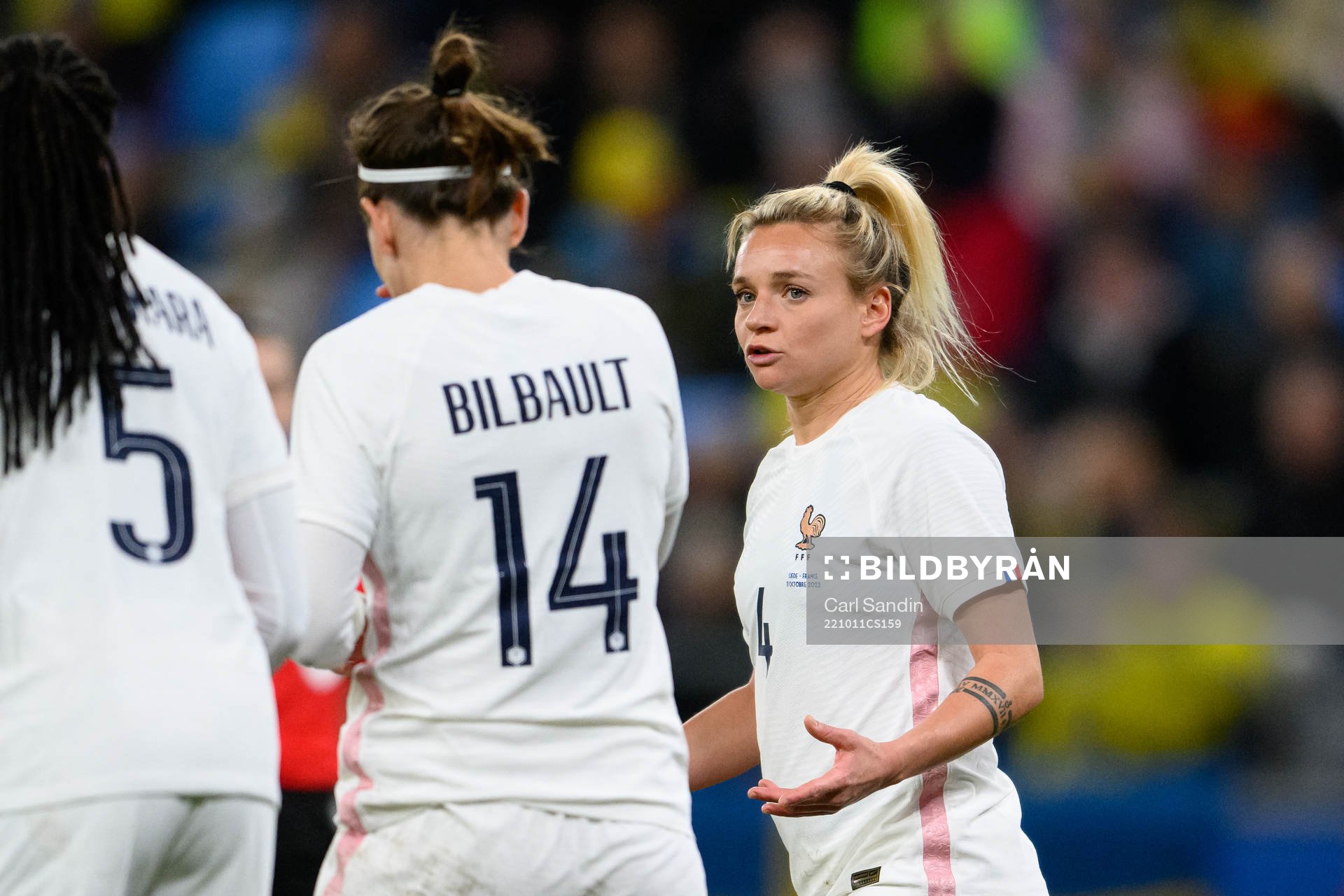 Marion Torrent of France during the women's international friendly football match between Sweden and France on October 11, 2022 in Gothenburg.
