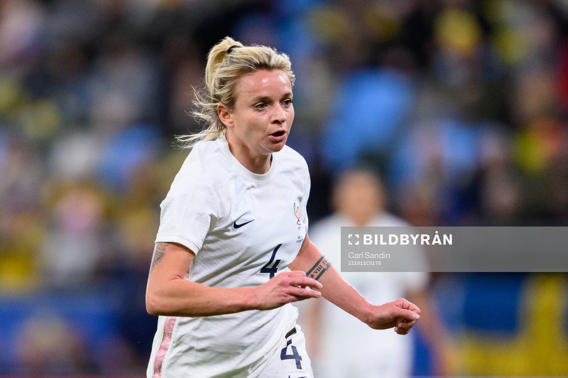 Marion Torrent of France during the women's international friendly football match between Sweden and France on October 11, 2022 in Gothenburg.