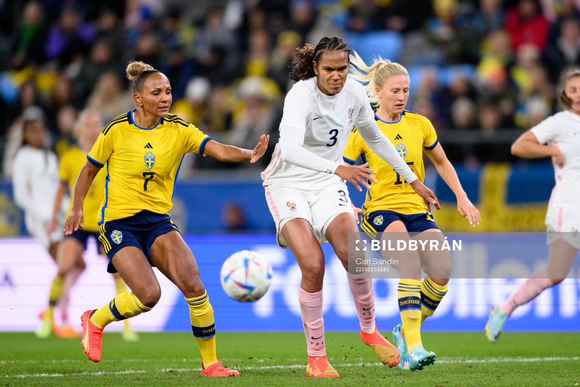 Madelen Janogy and Rebecka Blomqvist of Sweden against
