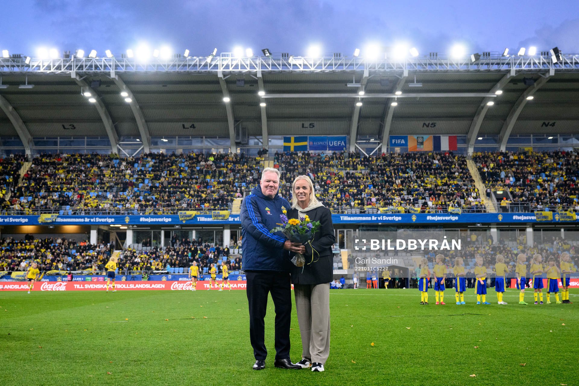 Caroline Seger and the team from UEFA Women's Euro 2022 is