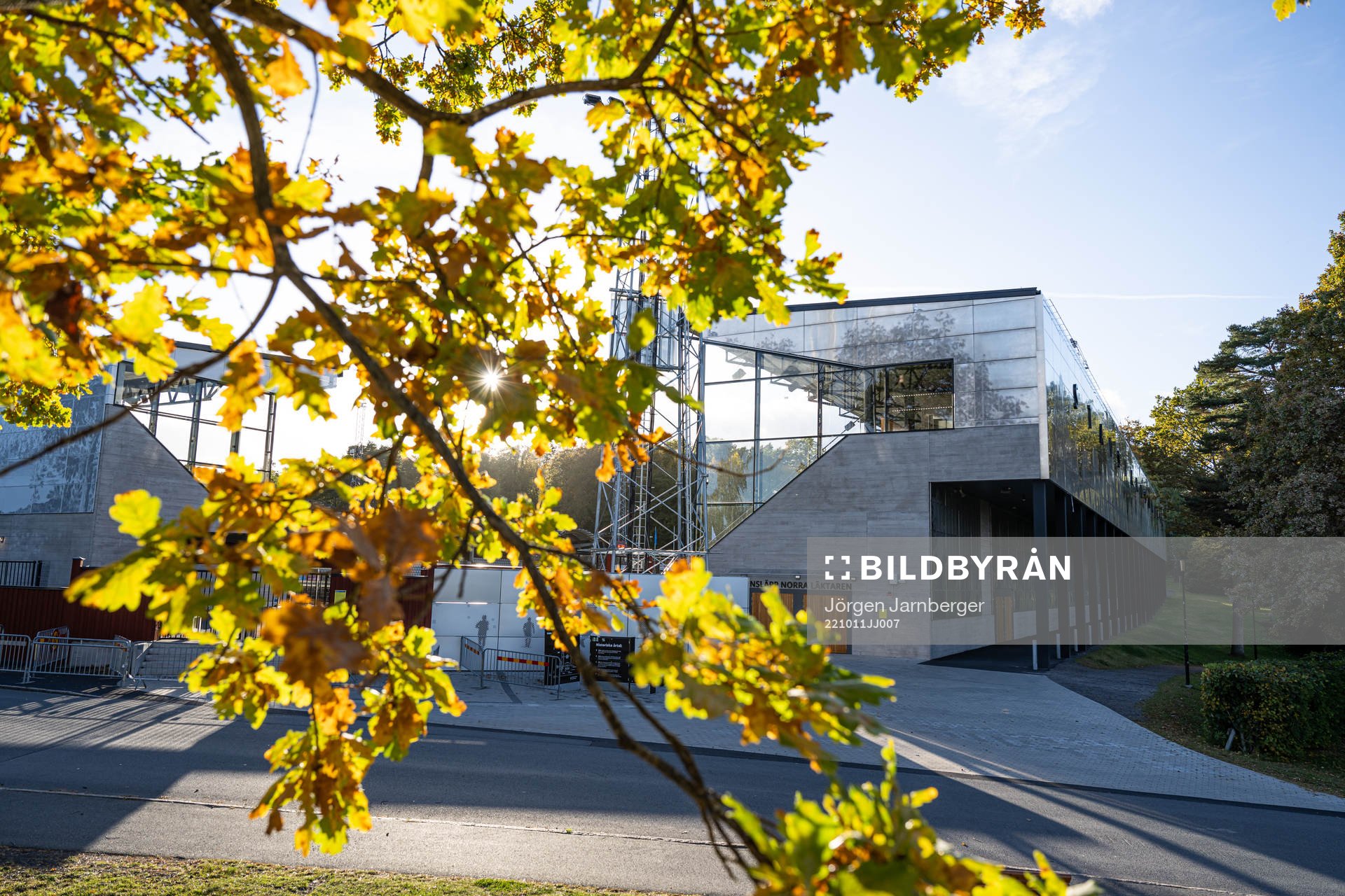 Norra läktaren på Stadsparksvallen inför fotbollsmatchen i Superettan mellan Jönköpings Södra och Brage den 11 oktober 2022 i Jönköping.