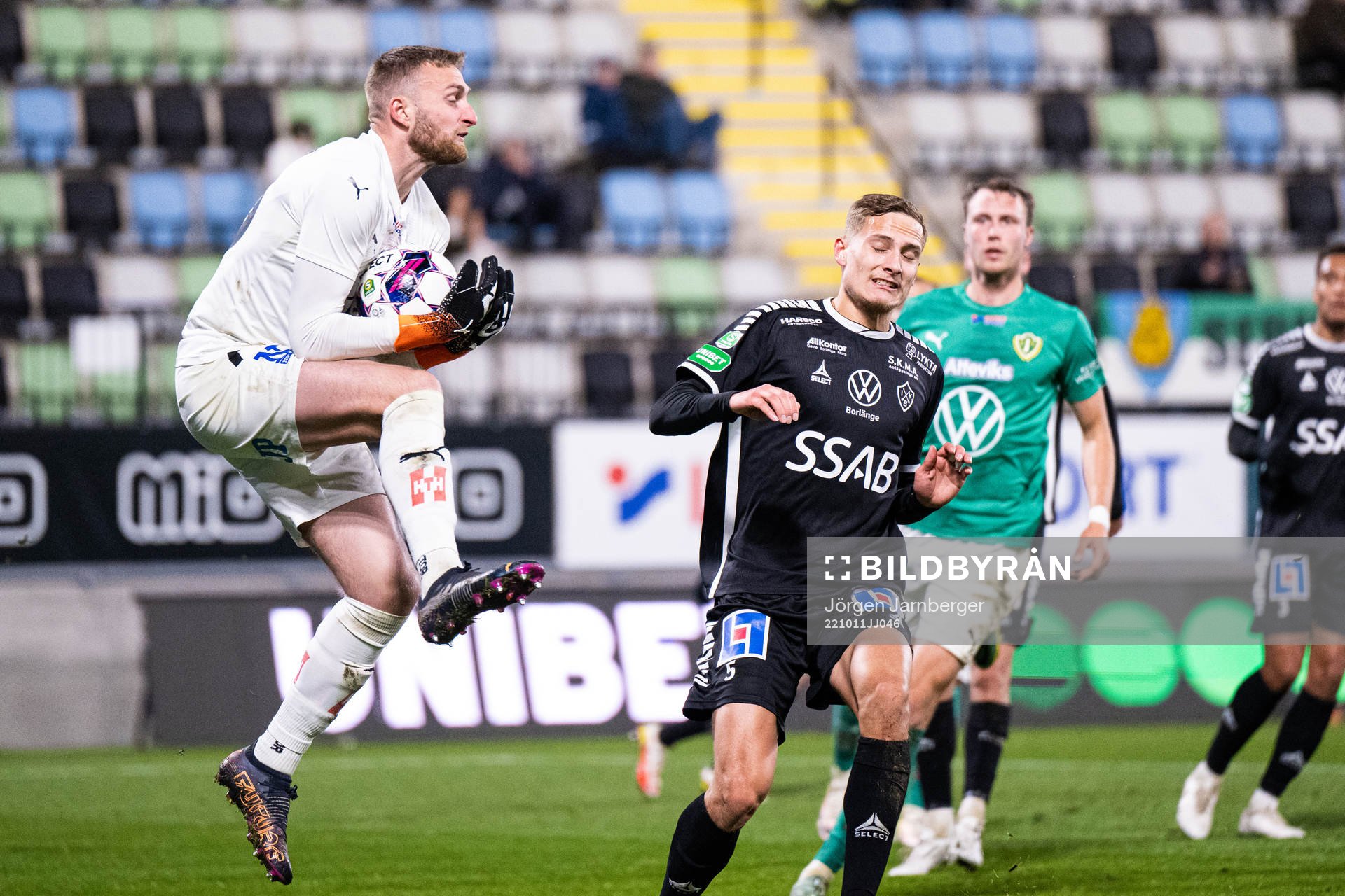 Jönköpings Södras målvakt Alexander Nilsson och Brages