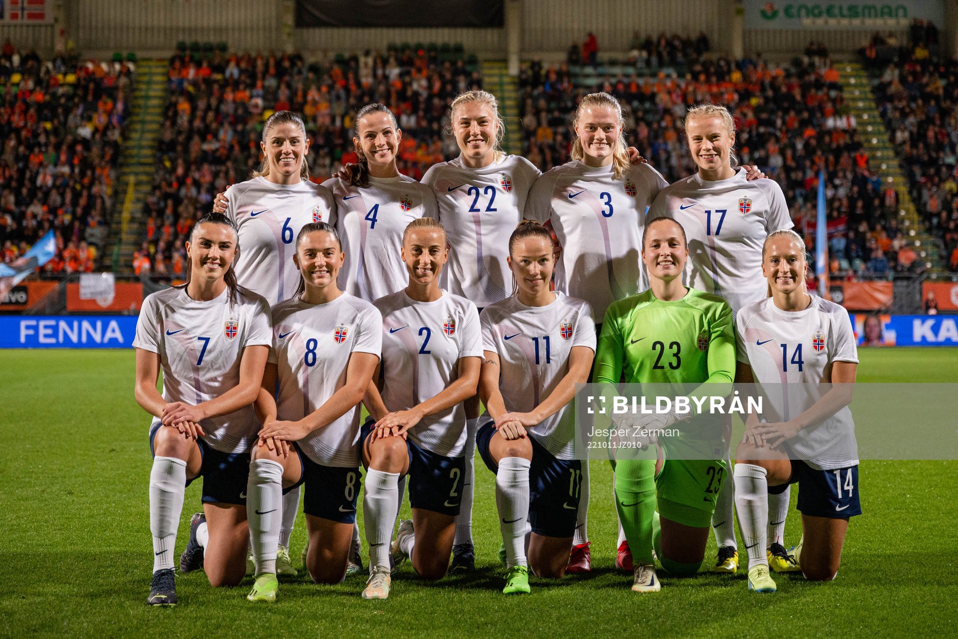 Players of Norway pose for a team photo