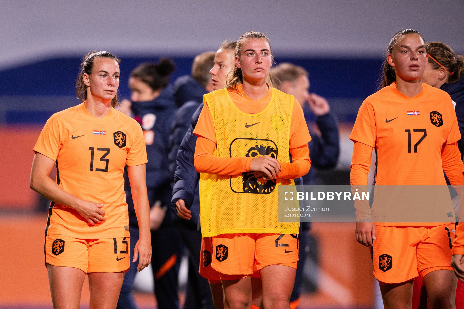 Renate Jansen, Lisa Doorn and Romee Leuchter of Netherlands