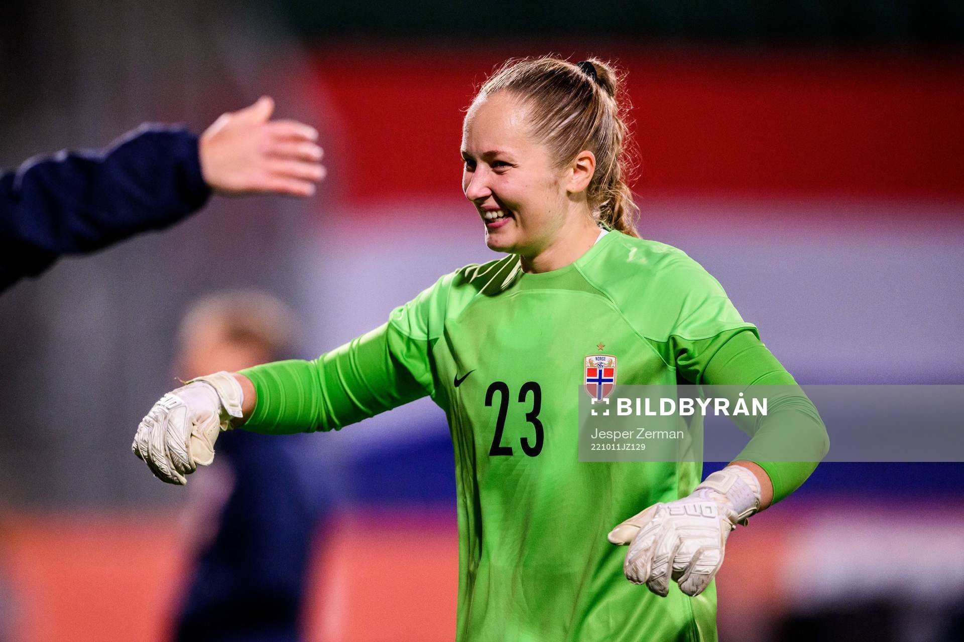 goalkeeper Aurora Mikalsen of Norway
