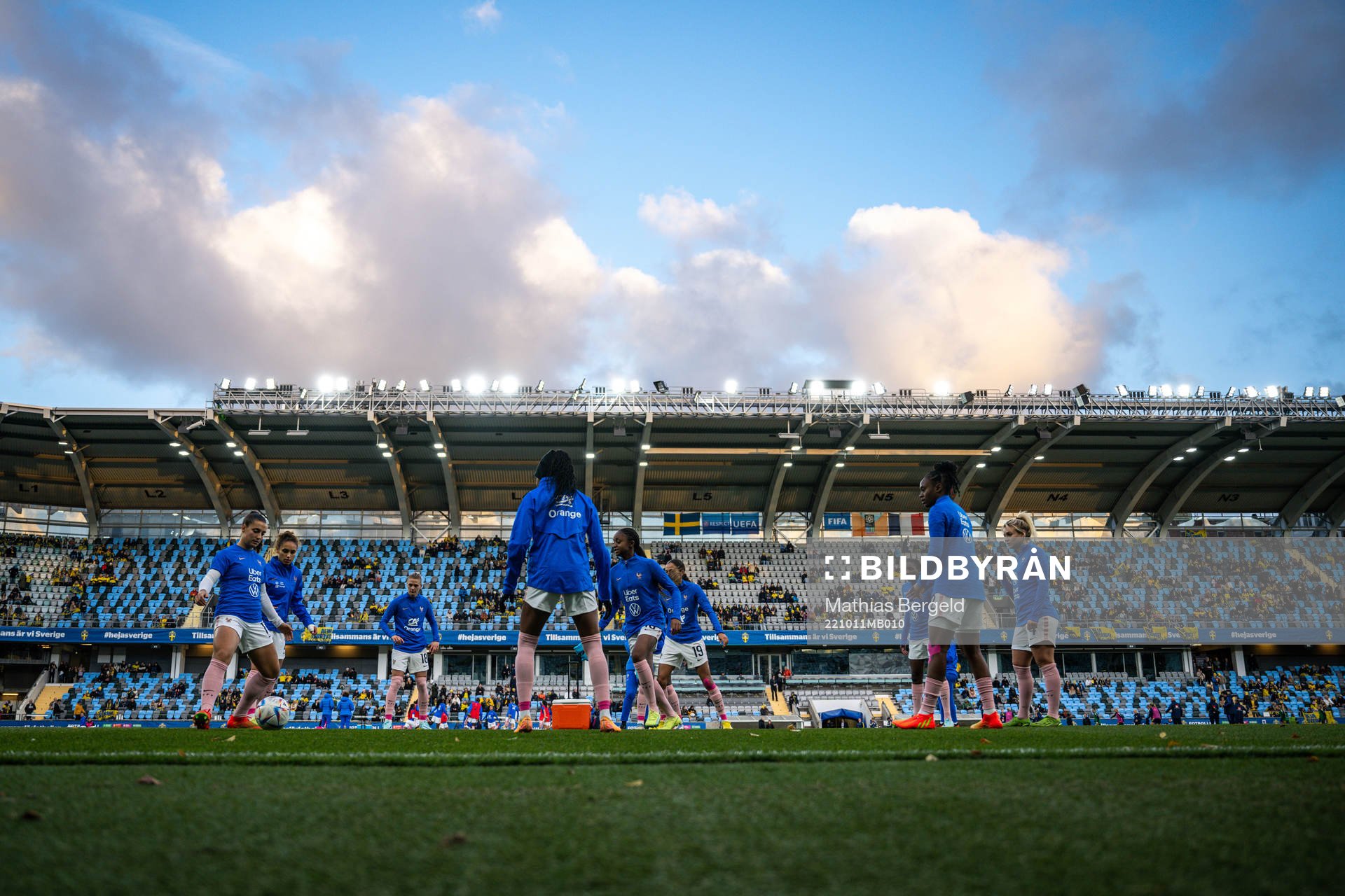 Players of France at warm up