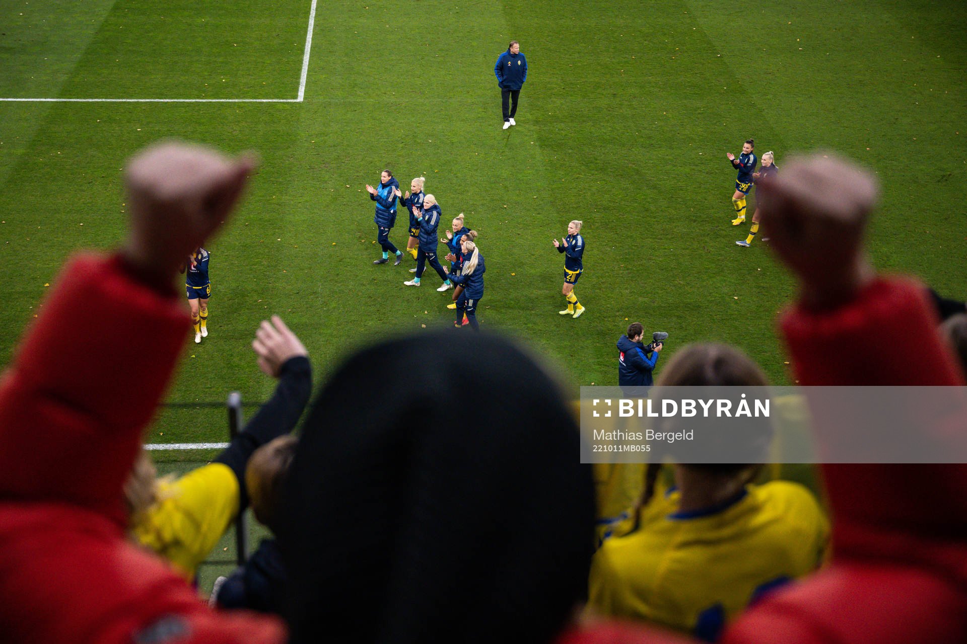 Players of Sweden celebrate