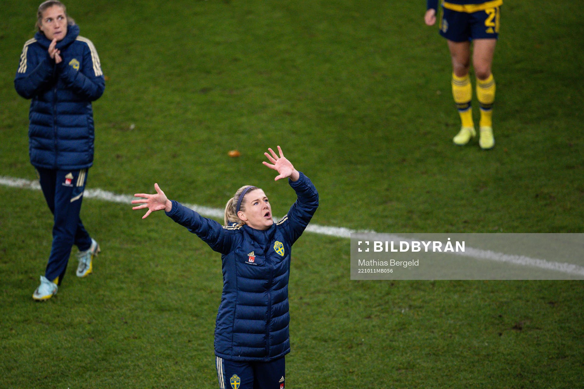 Olivia Schough of Sweden celebrates