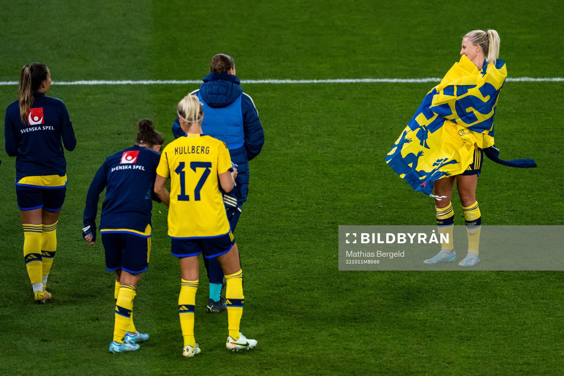 Rebecka Blomqvist of Sweden celebrates