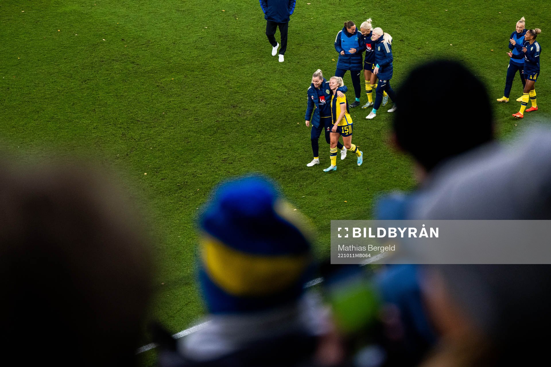 Linda Sembrant and Rebecka Blomqvist of Sweden celebrate