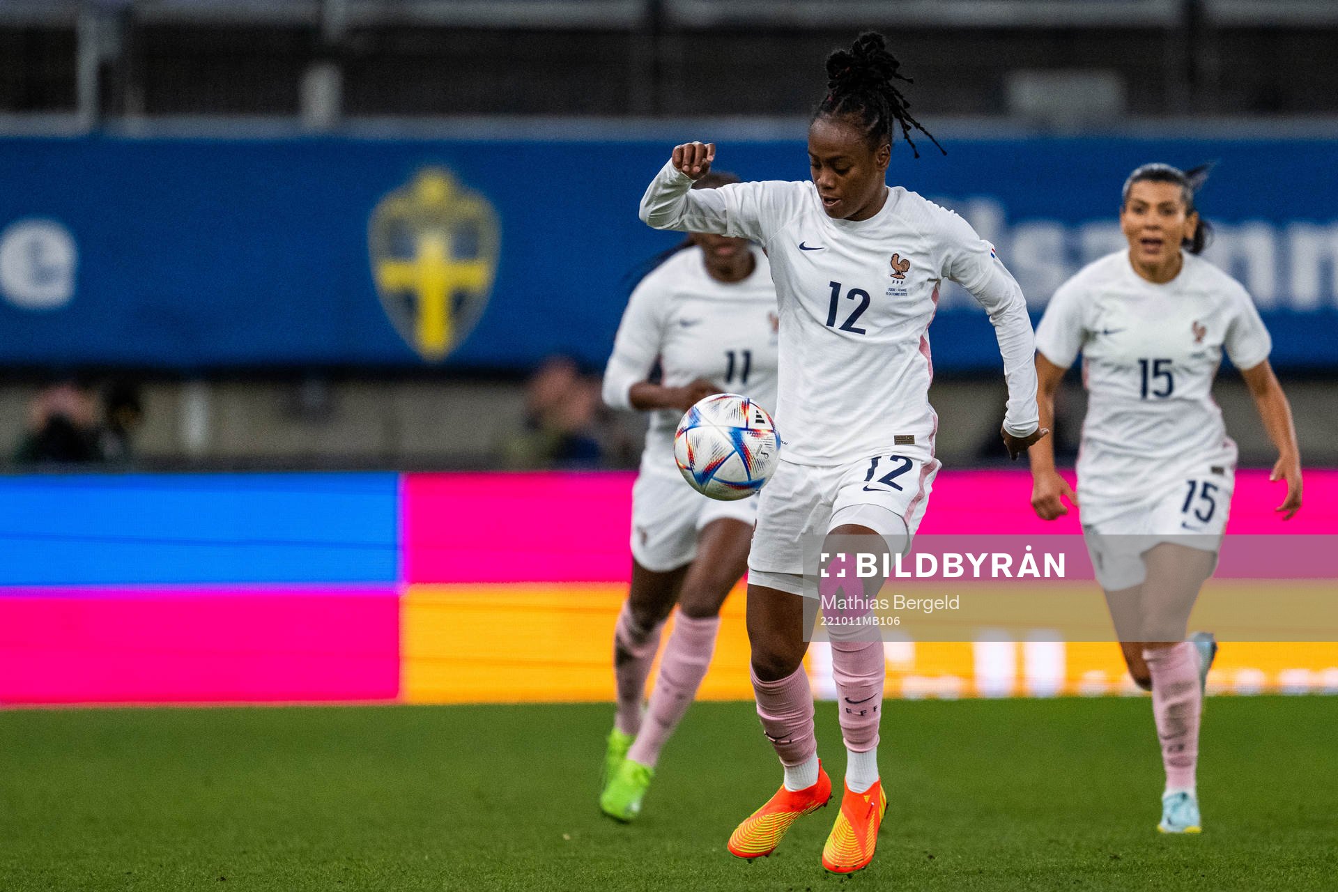 Melvine Malard of France during the women's international friendly football match between Sweden and France on October 11, 2022 in Gothenburg.